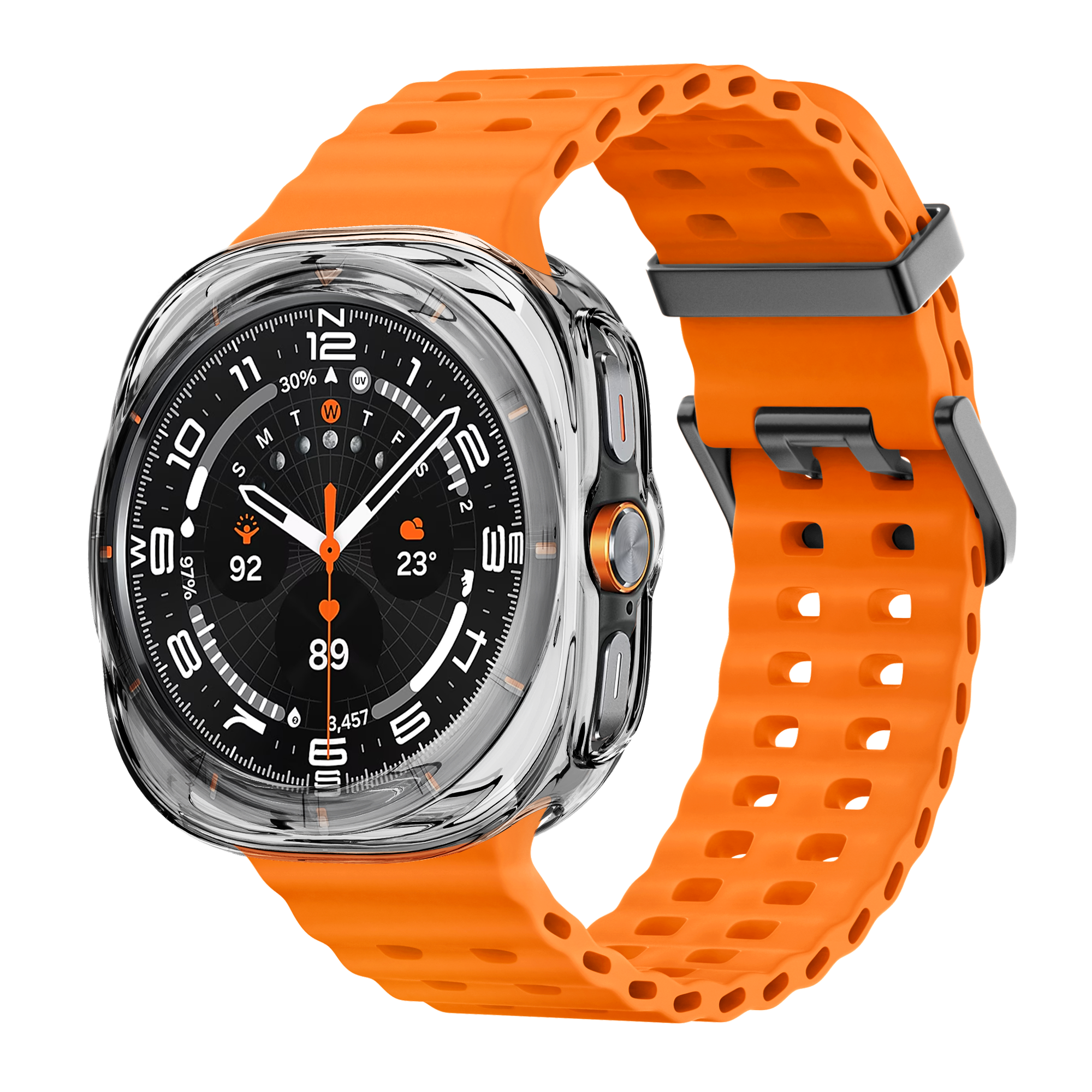 Bandz Samsung Galaxy Watch Ultra Galvanized TPU Case (Transparent)