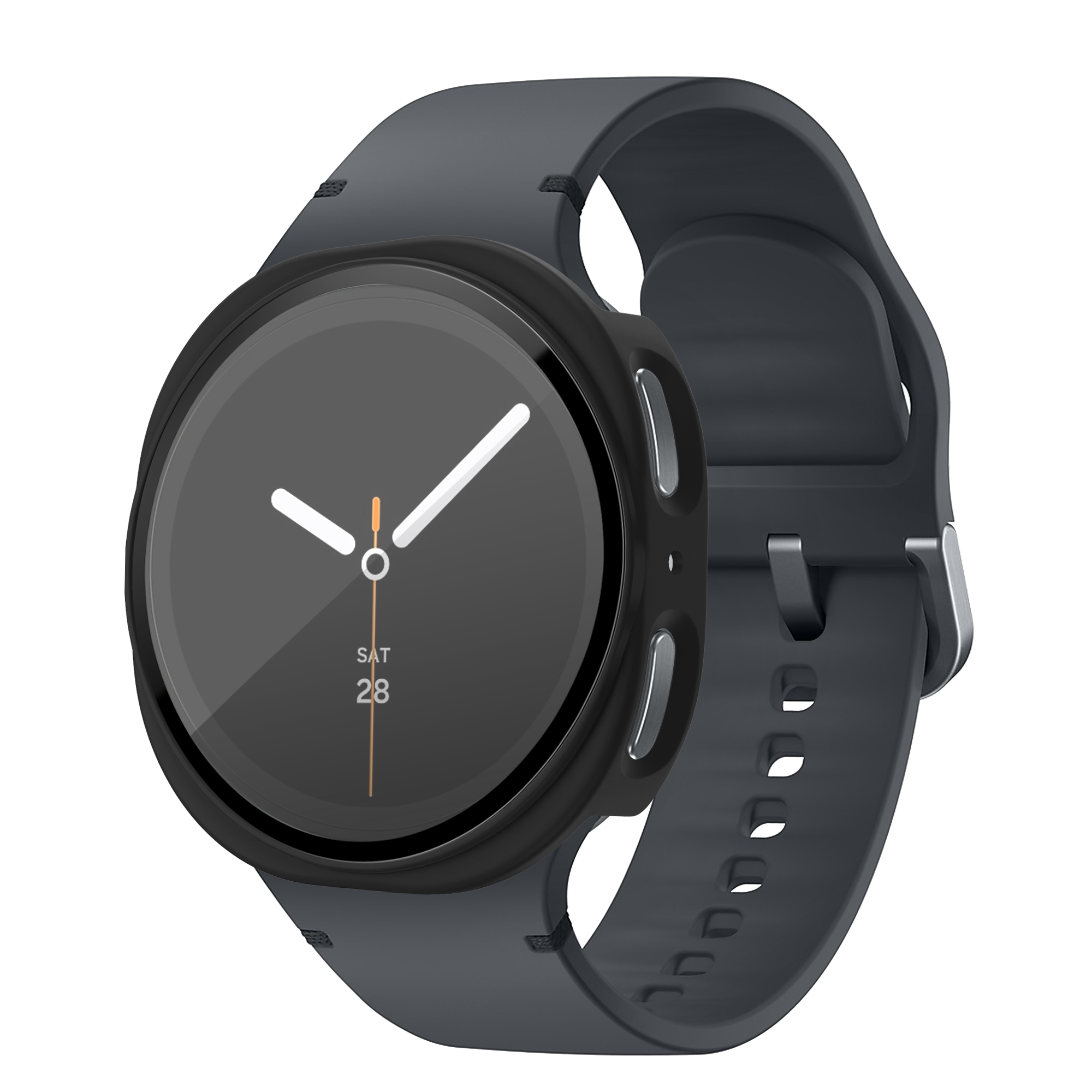 Bandz Samsung Galaxy Watch 8 - 44mm PC hoesje met glas (zwart)