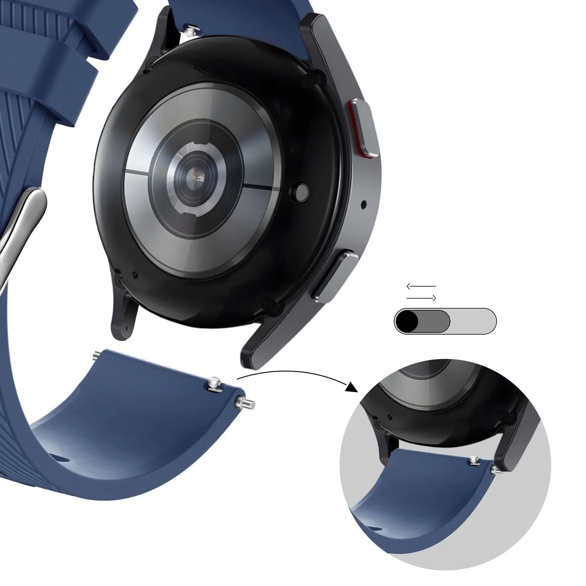 Bandz Coros Pace 3 siliconen band 'Deluxe' (donkerblauw)