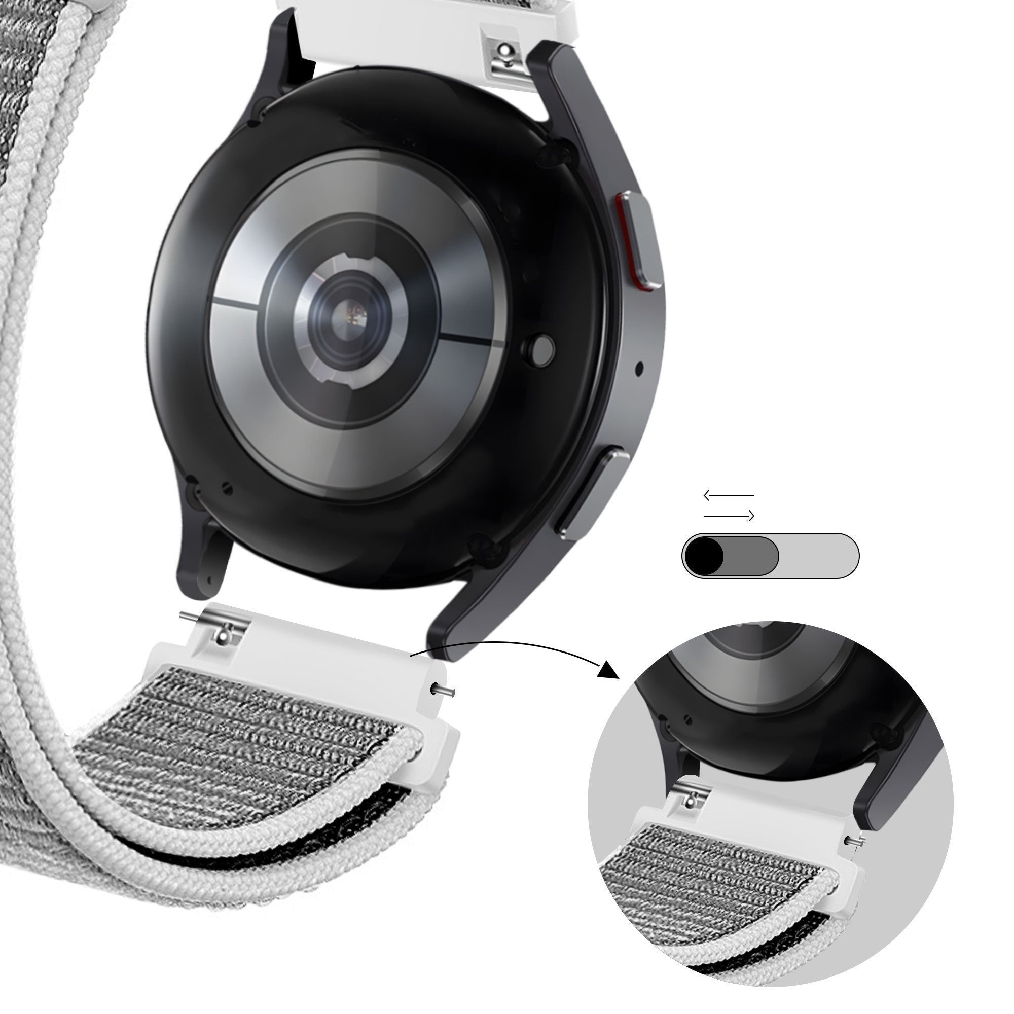 Bandz ICE Smart 2.0 Square 1.70 Nylon Loop Strap (Grey)