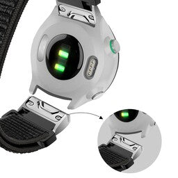 Bandz Garmin Instinct 3 - 45mm nylon loop band (zwart)