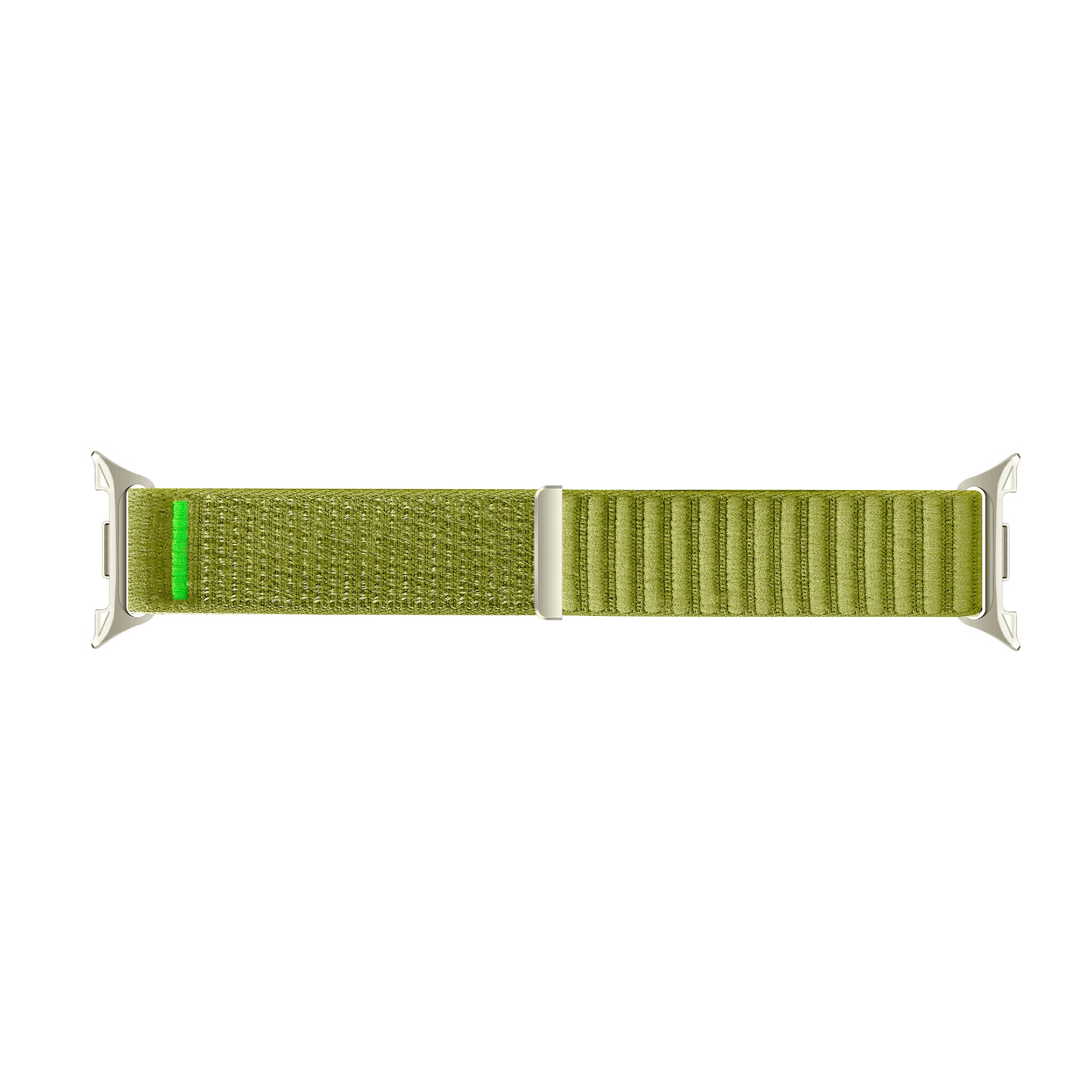 Samsung Galaxy Watch 8 Classic wave nylon bandje (veld groen)