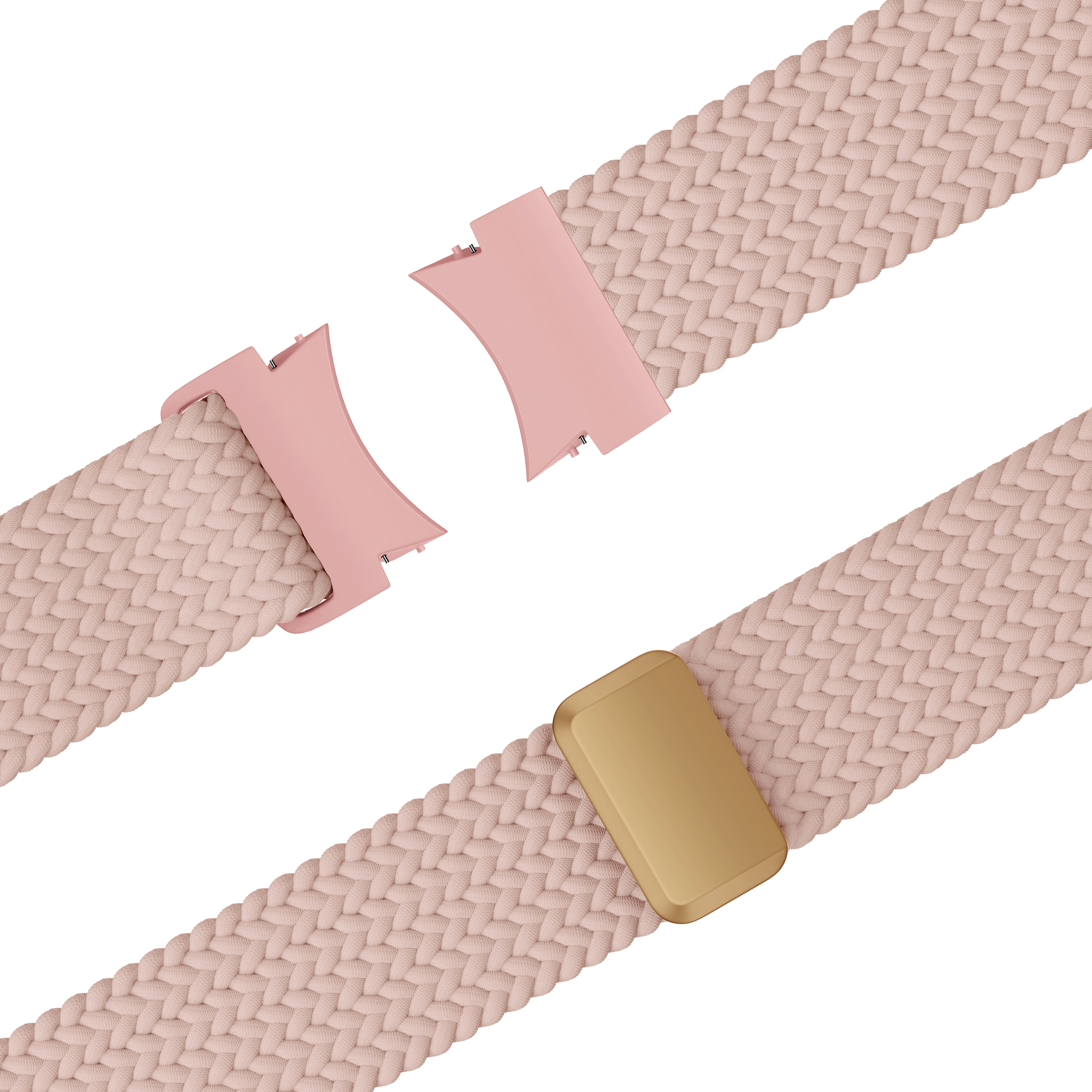 Bandz Samsung Galaxy Watch 6 - 40mm gevlochten band 'Easy fit' (roze)