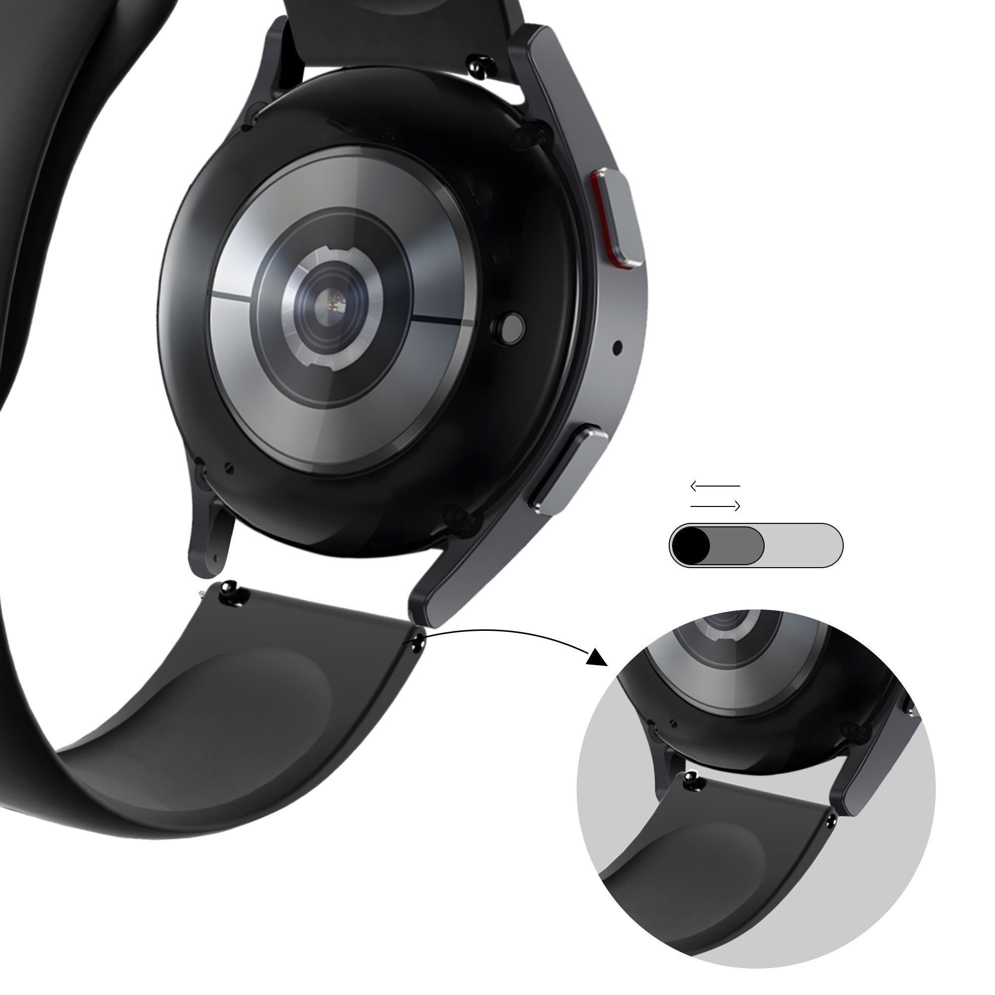 Bandz Coros Pace 2 sport band 'Deluxe' (zwart)