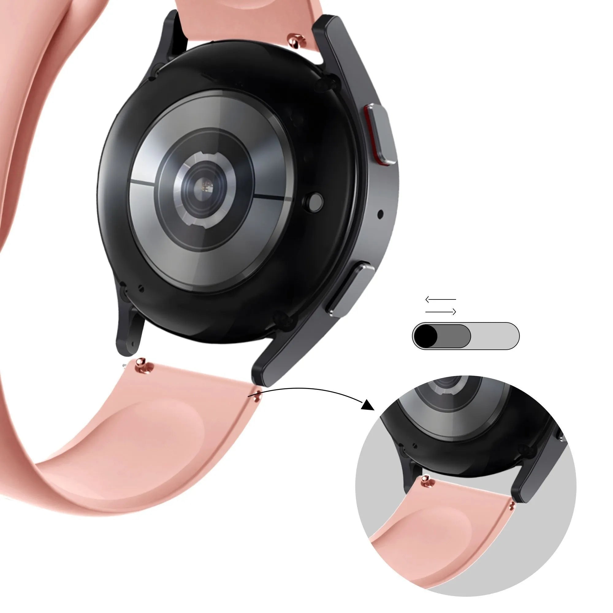 Bandz Gard Pro Health Smartwatch 3 - 41mm sport band 'Deluxe' (lichtroze)