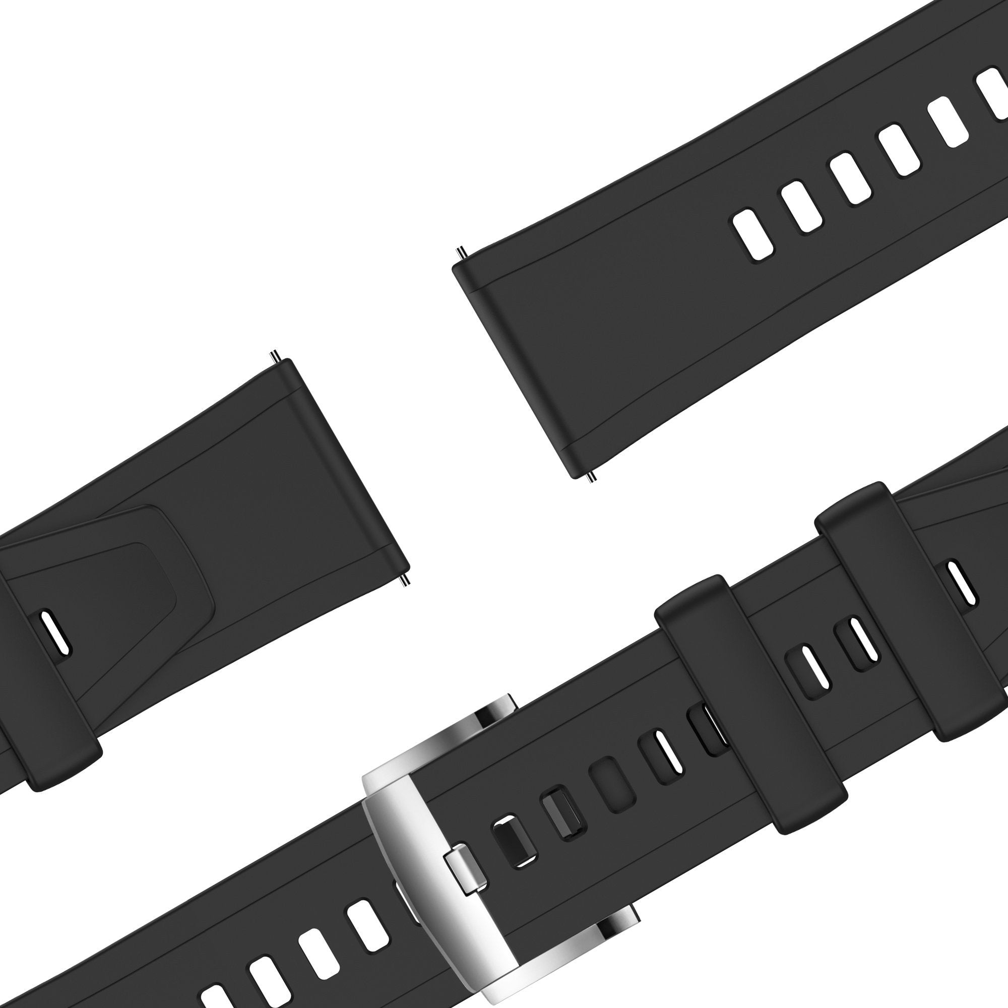 Bandz Xiaomi Amazfit Bip siliconen band 'Easy fit' (zwart)