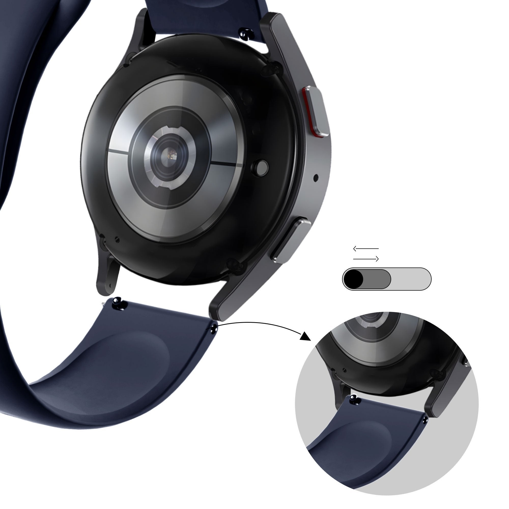 Bandz Suunto Race (S) sport band 'Deluxe' (donkerblauw)