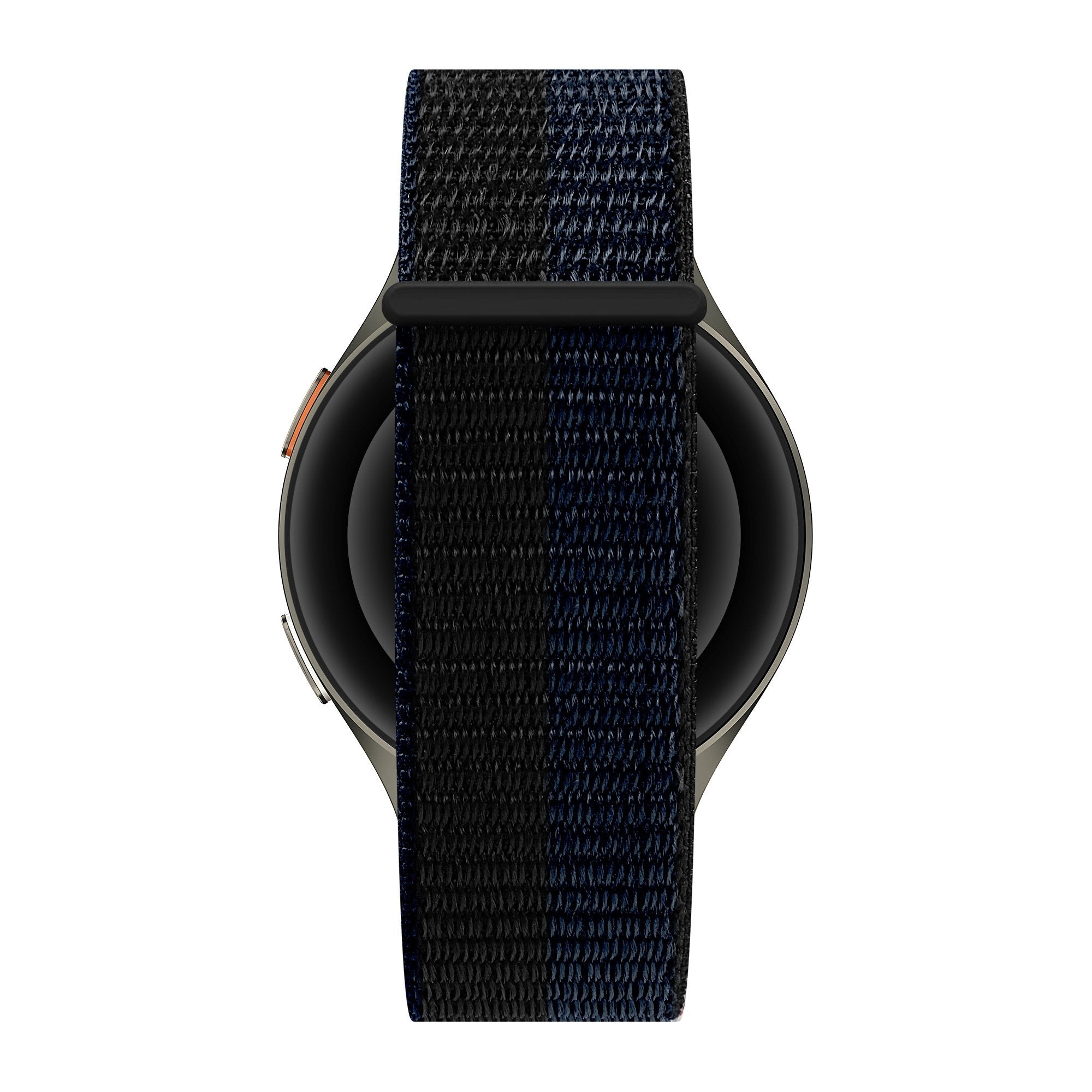 Bandz Amazfit Balance nylon band 'Easy fit' (zwart/blauw)