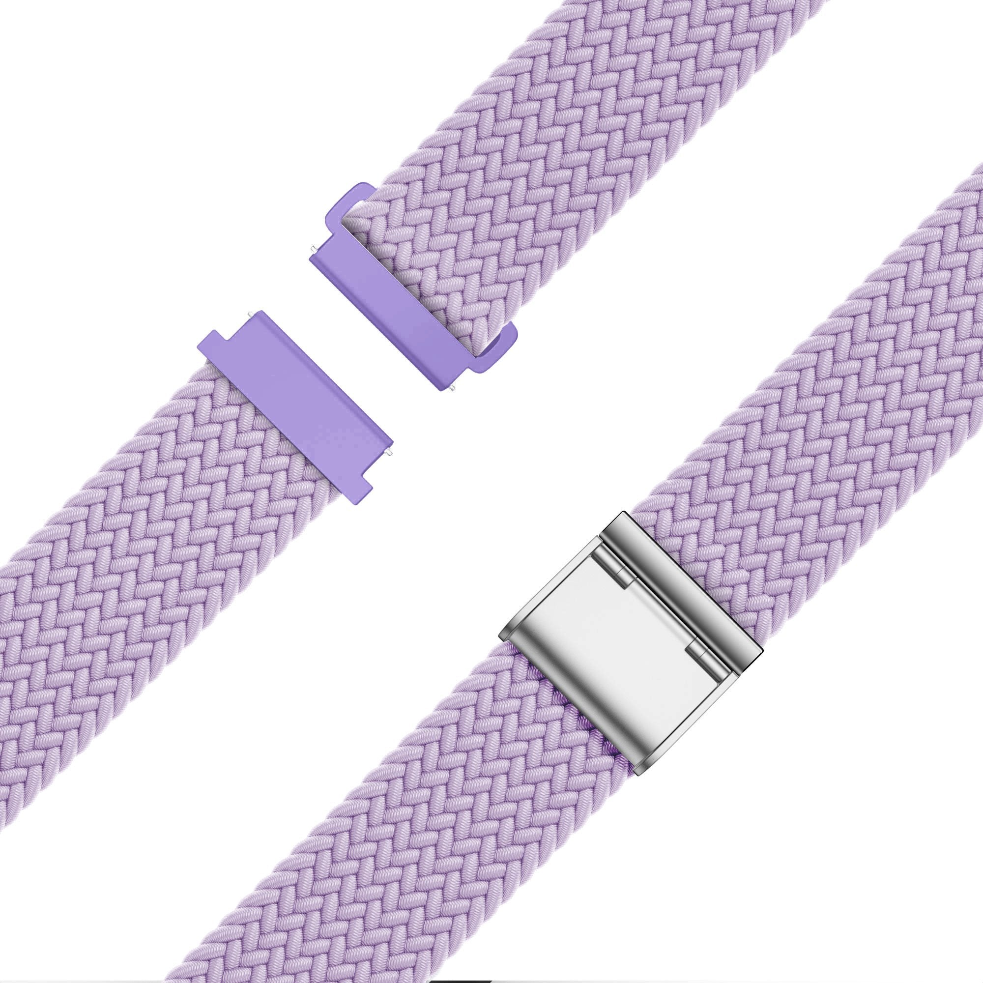 Bandz Garmin Vivoactive 6 gevlochten nylon band (lichtpaars)