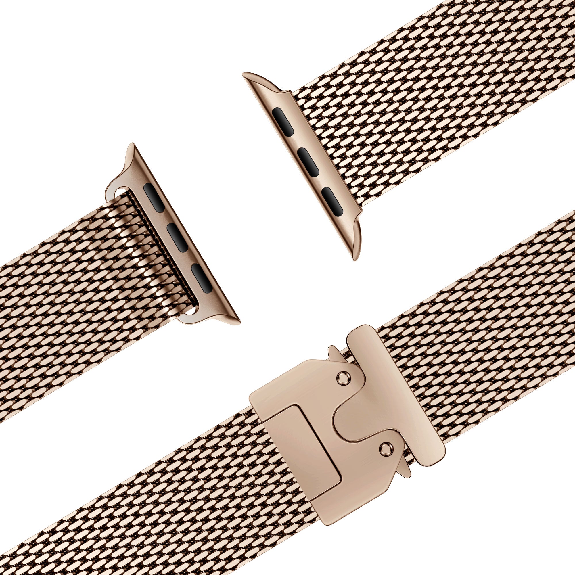 Bandz Apple Watch Milanese loop band met P-buckle (rosé goud)