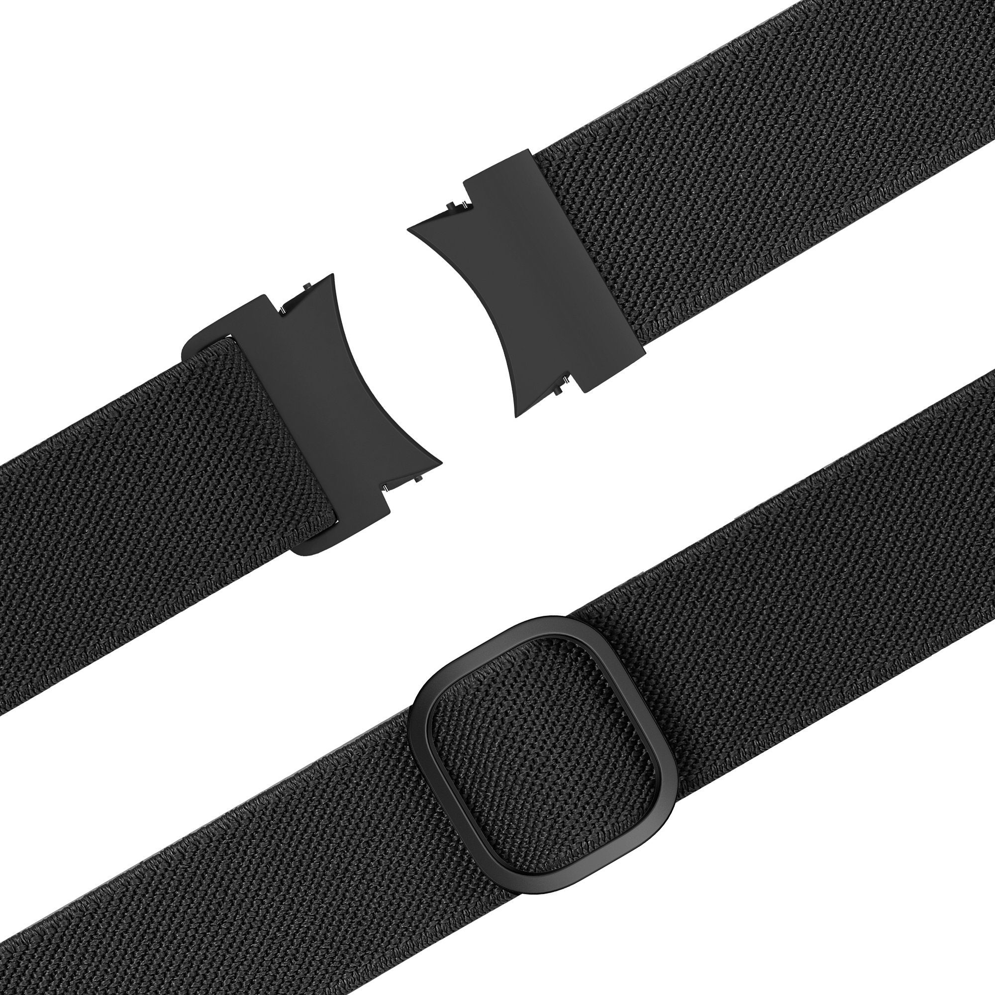 Bandz Samsung Galaxy Watch 7 - 44mm elastische band 'Easy fit' (zwart)