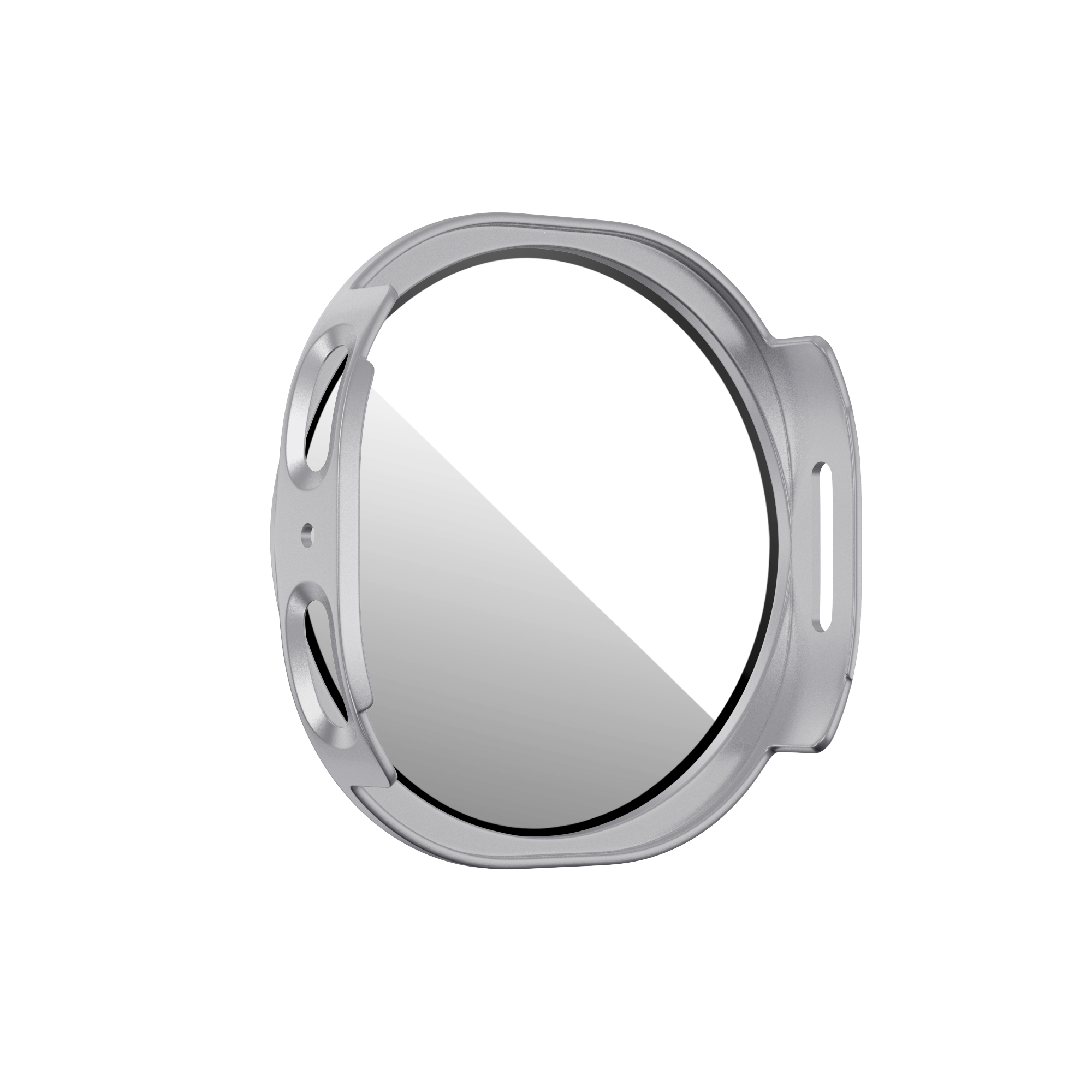 Bandz Samsung Galaxy Watch 8 - 44mm PC hoesje met glas (zilver)