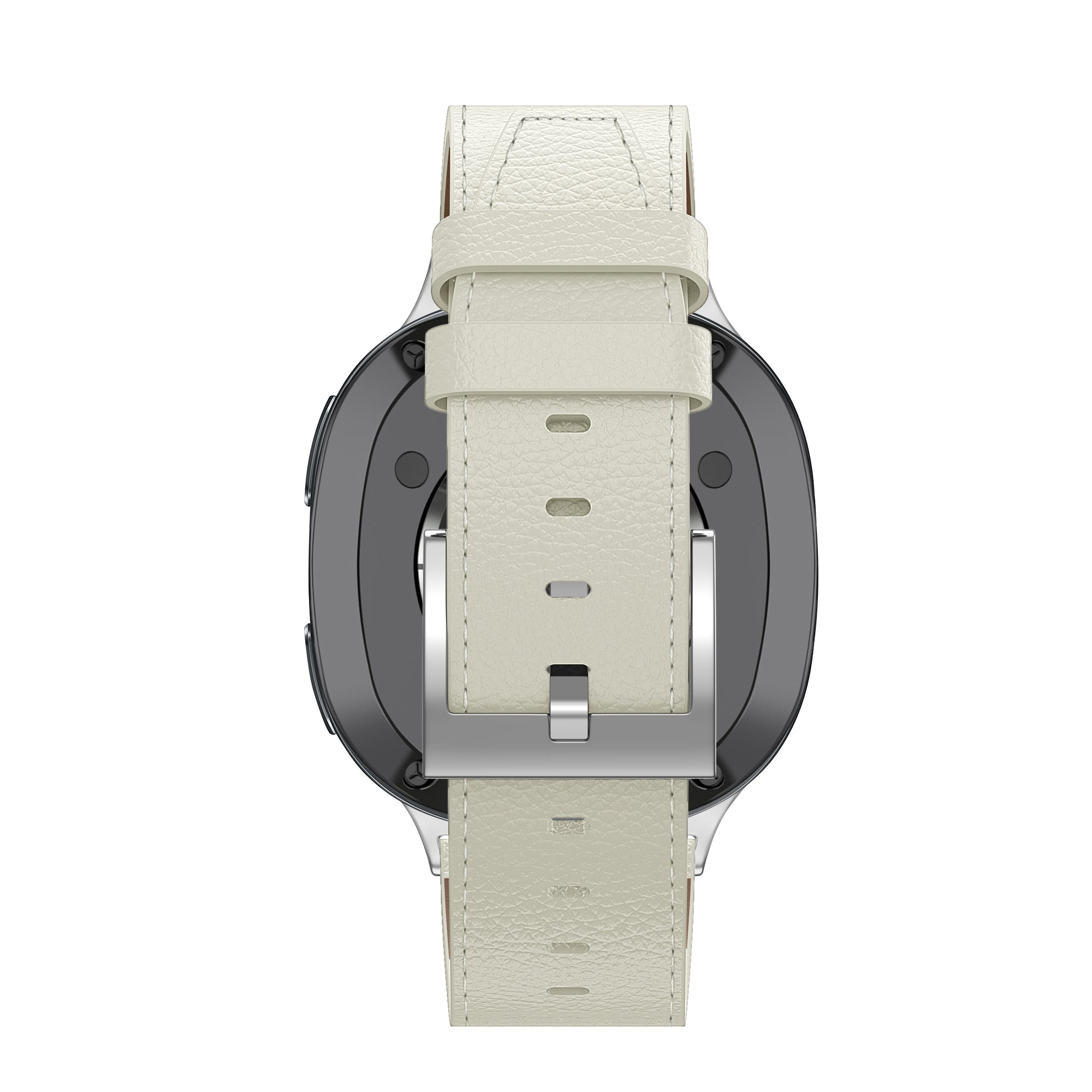Bandz Samsung Galaxy Watch 8 Classic lederen band 'Deluxe' (lichtbeige)