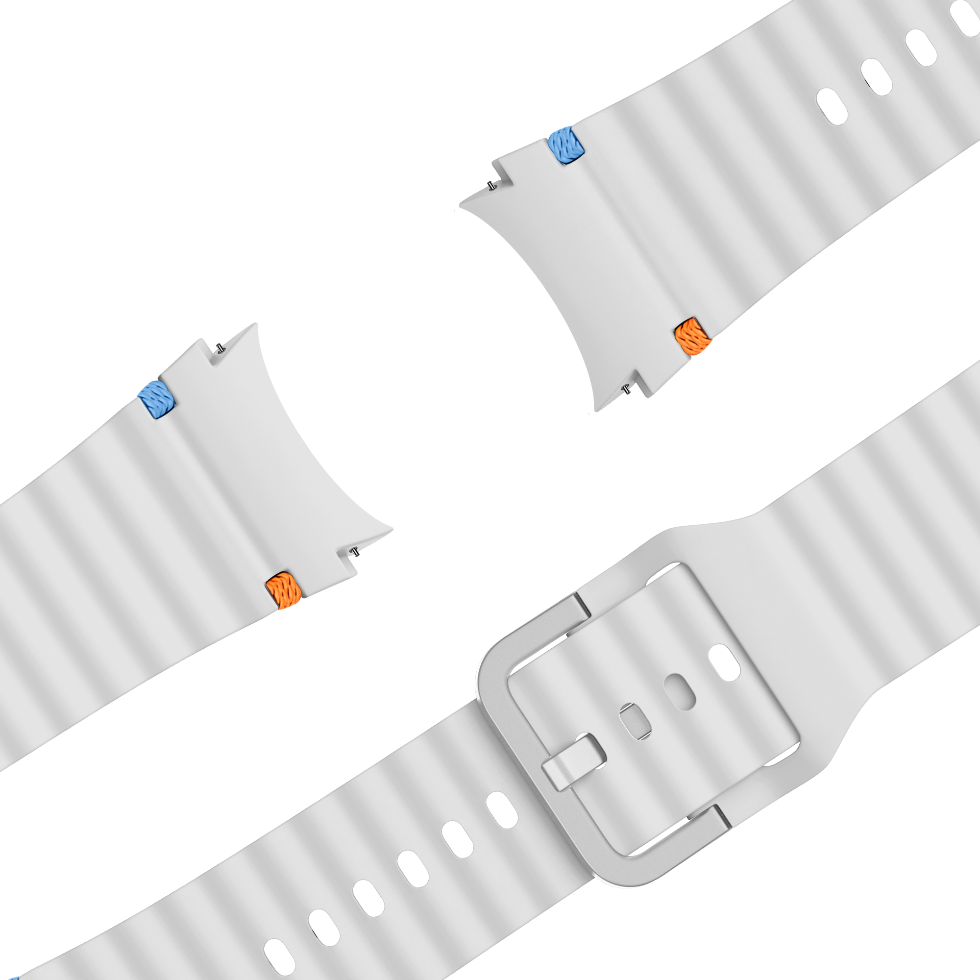 Bandz Samsung Galaxy Watch 6 Classic - 47mm Wave Strap 'Easy Fit' (White)