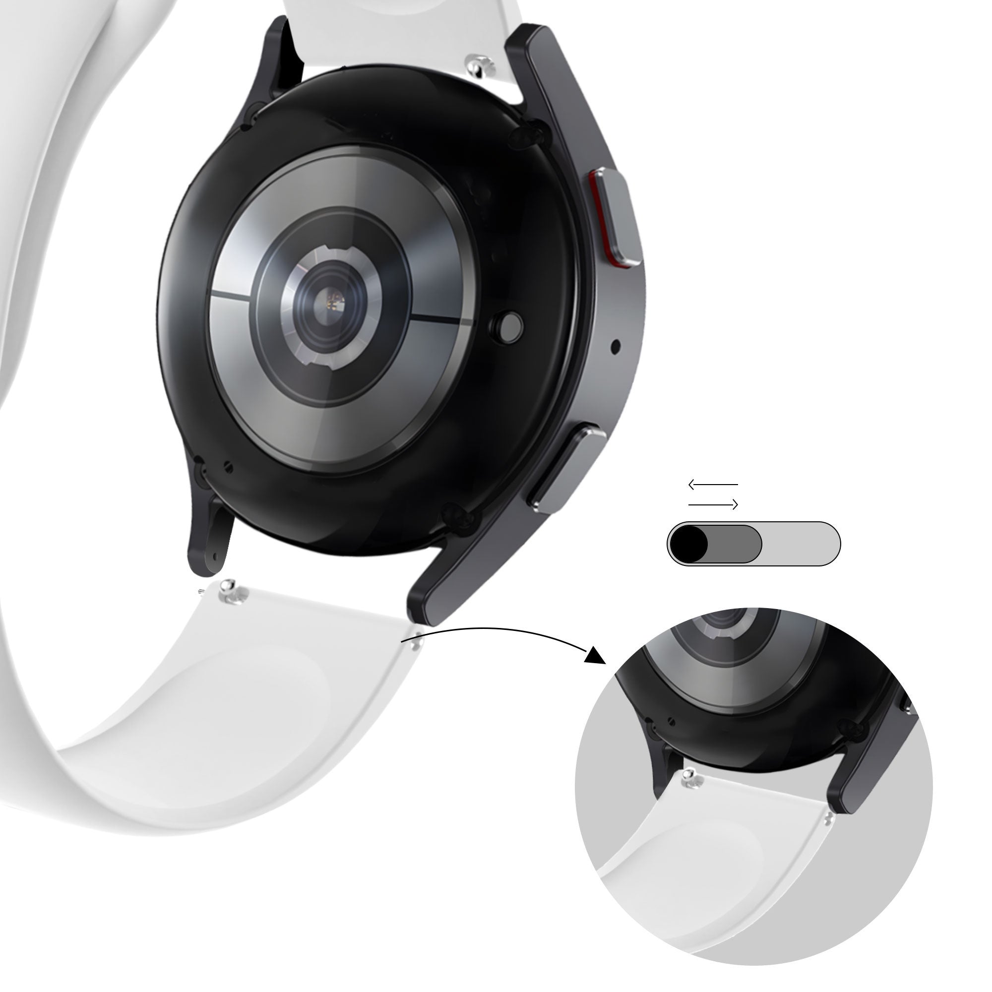 Bandz Coros Pace 2 sport band 'Deluxe' (wit)