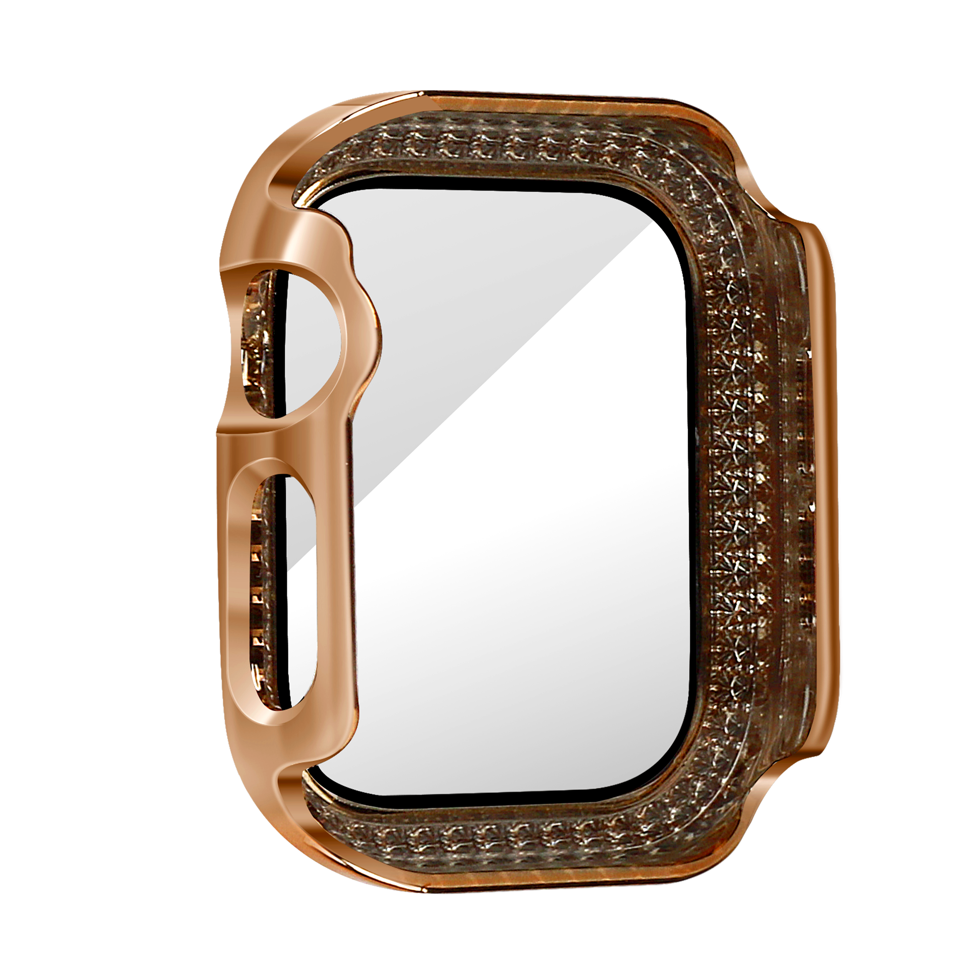 Bandz Apple Watch 10 - 42mm Diamond Case with Glass (Rose Gold)