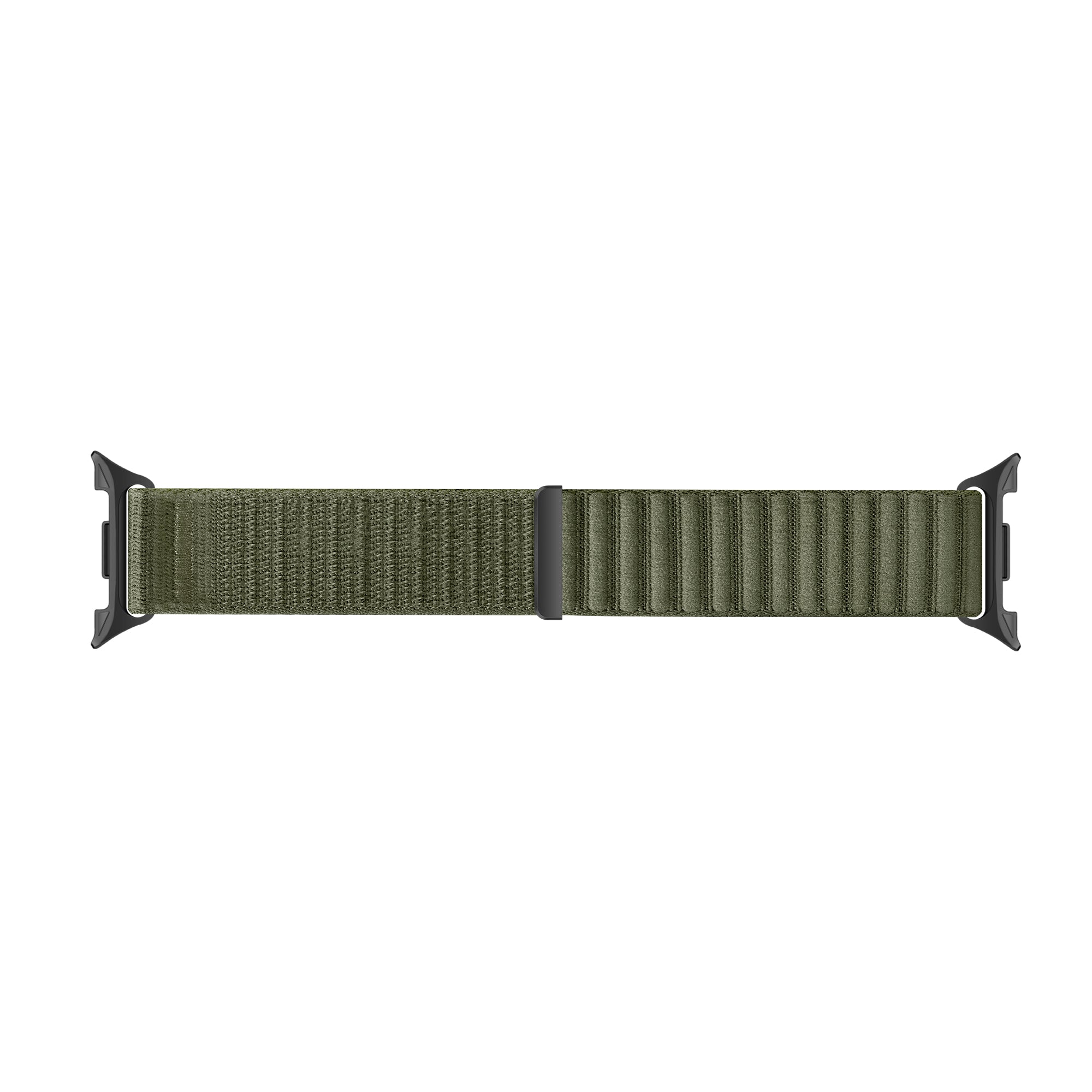 Samsung Galaxy Watch 8 - 40mm wave nylon bandje (donkergroen)