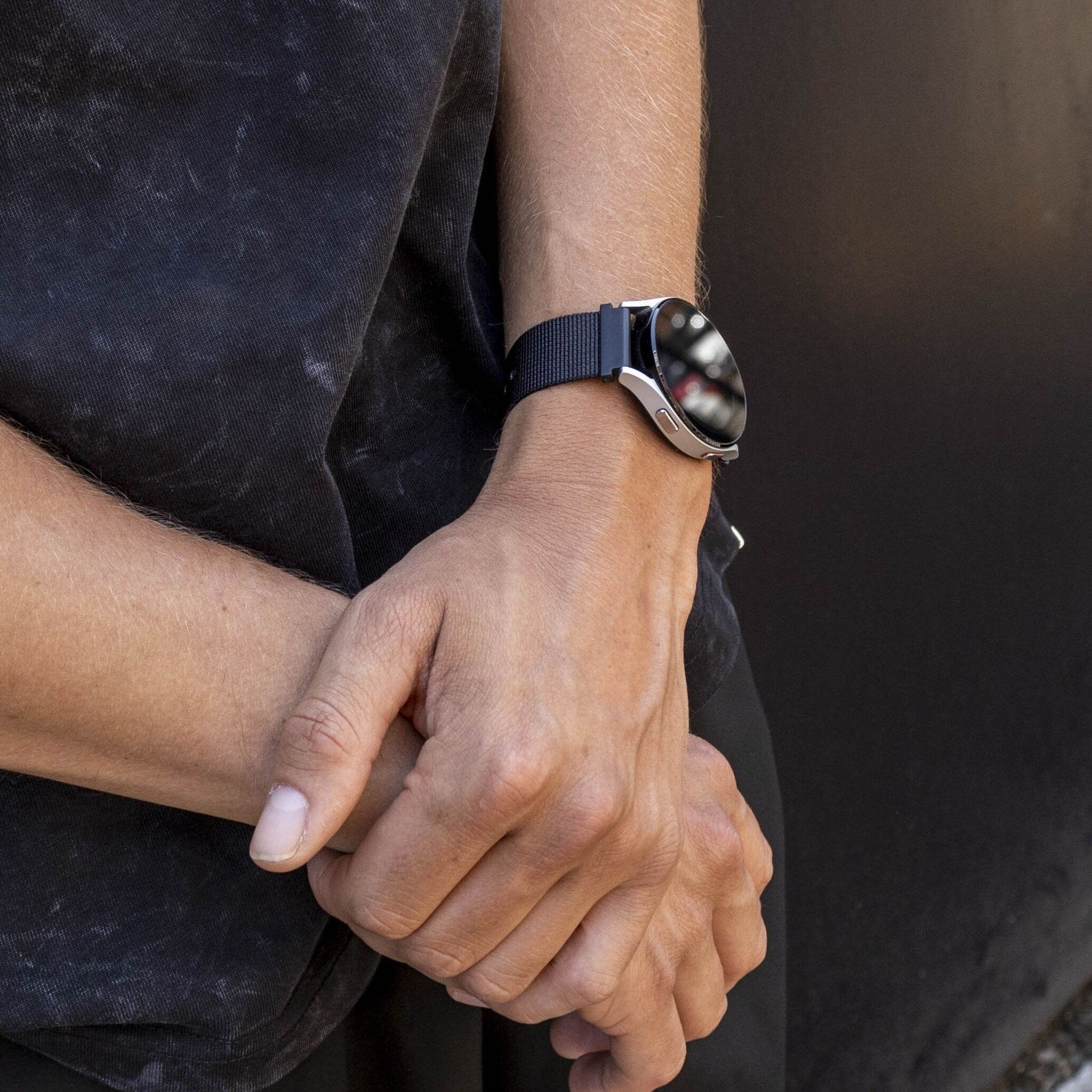 BALR Polar Pacer nylon band met gesp (zwart)