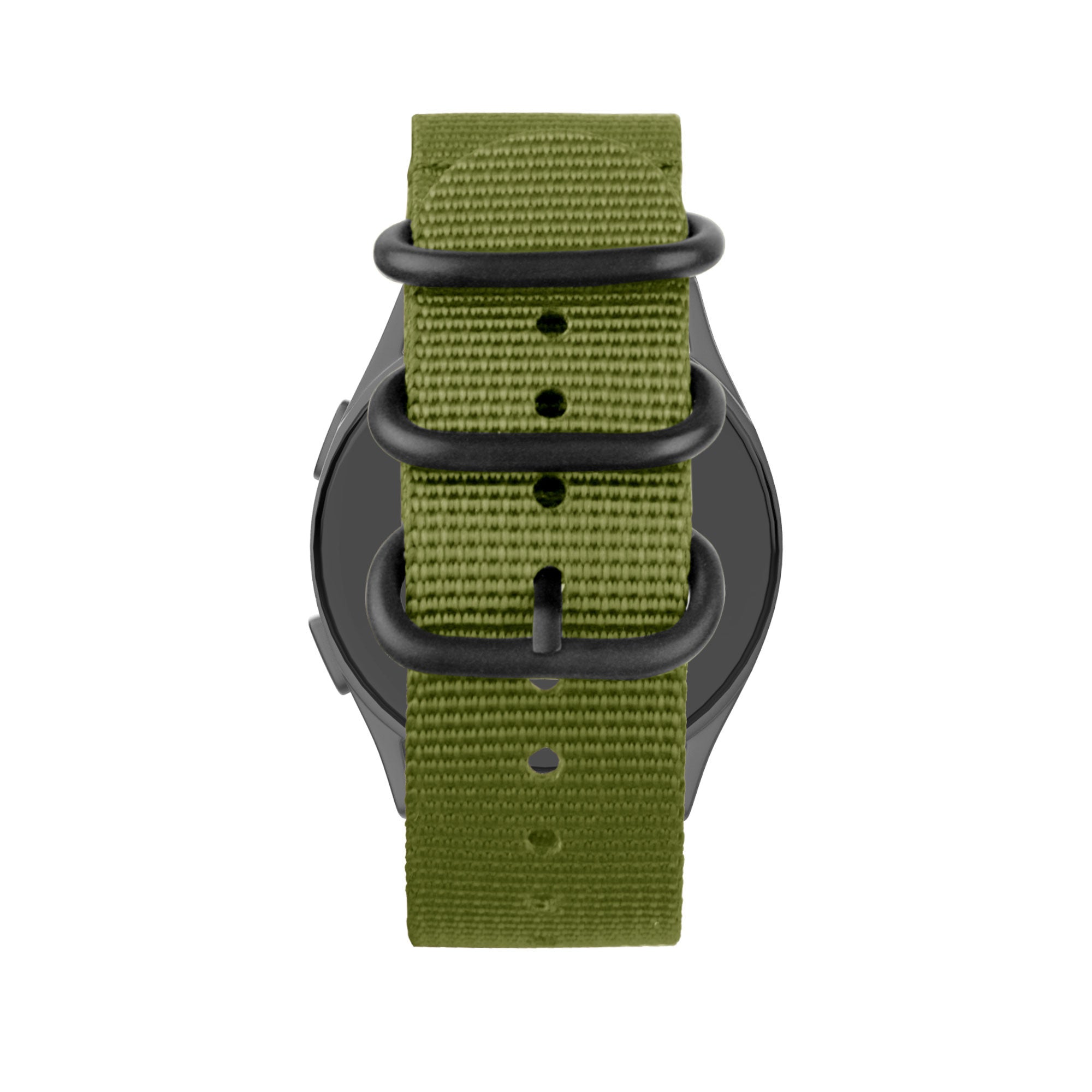 Bandz Amazfit Bip 5 Buckled Nylon Strap (Green)