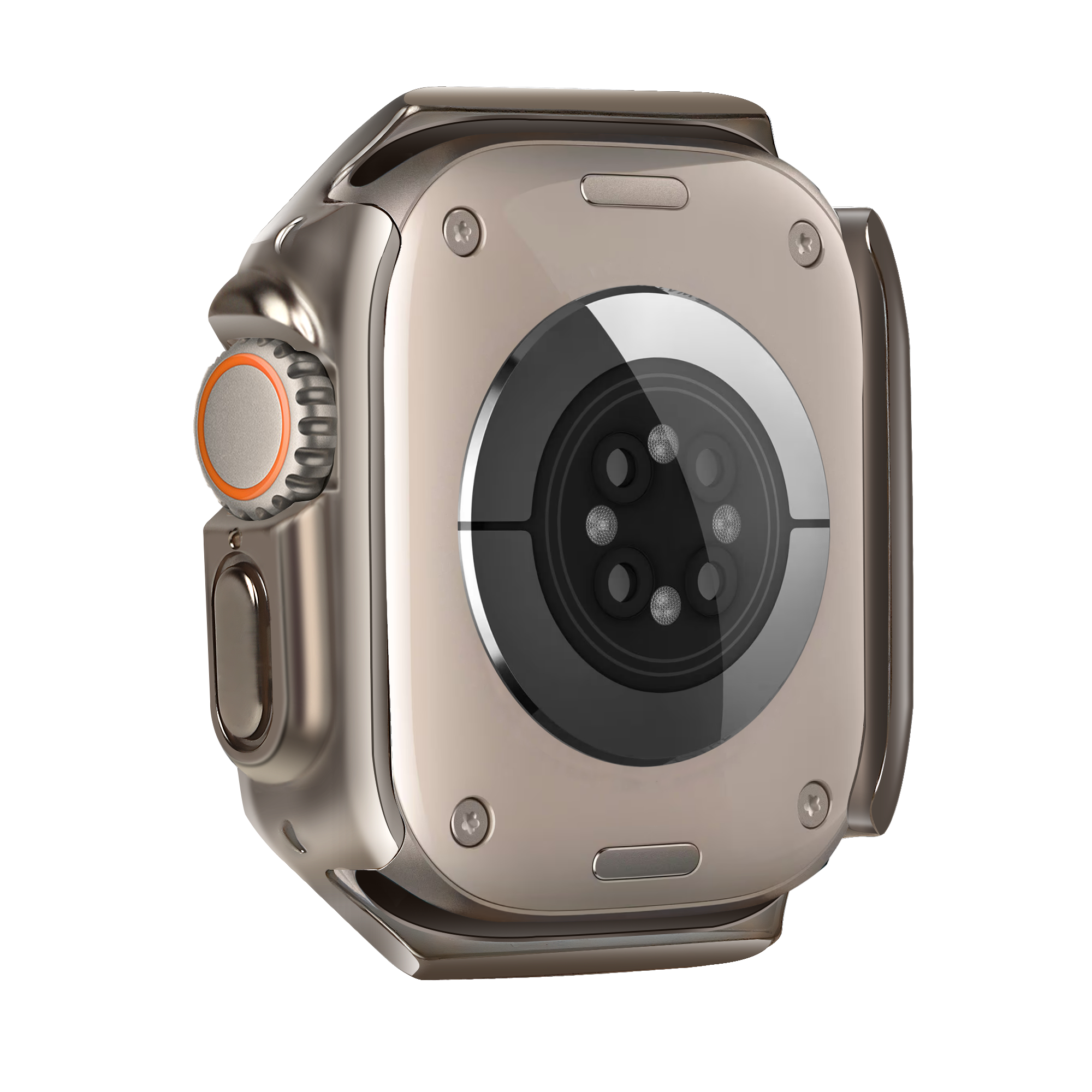 Bandz Apple Watch Ultra - 49mm gegalvaniseerd TPU hoesje (titanium)