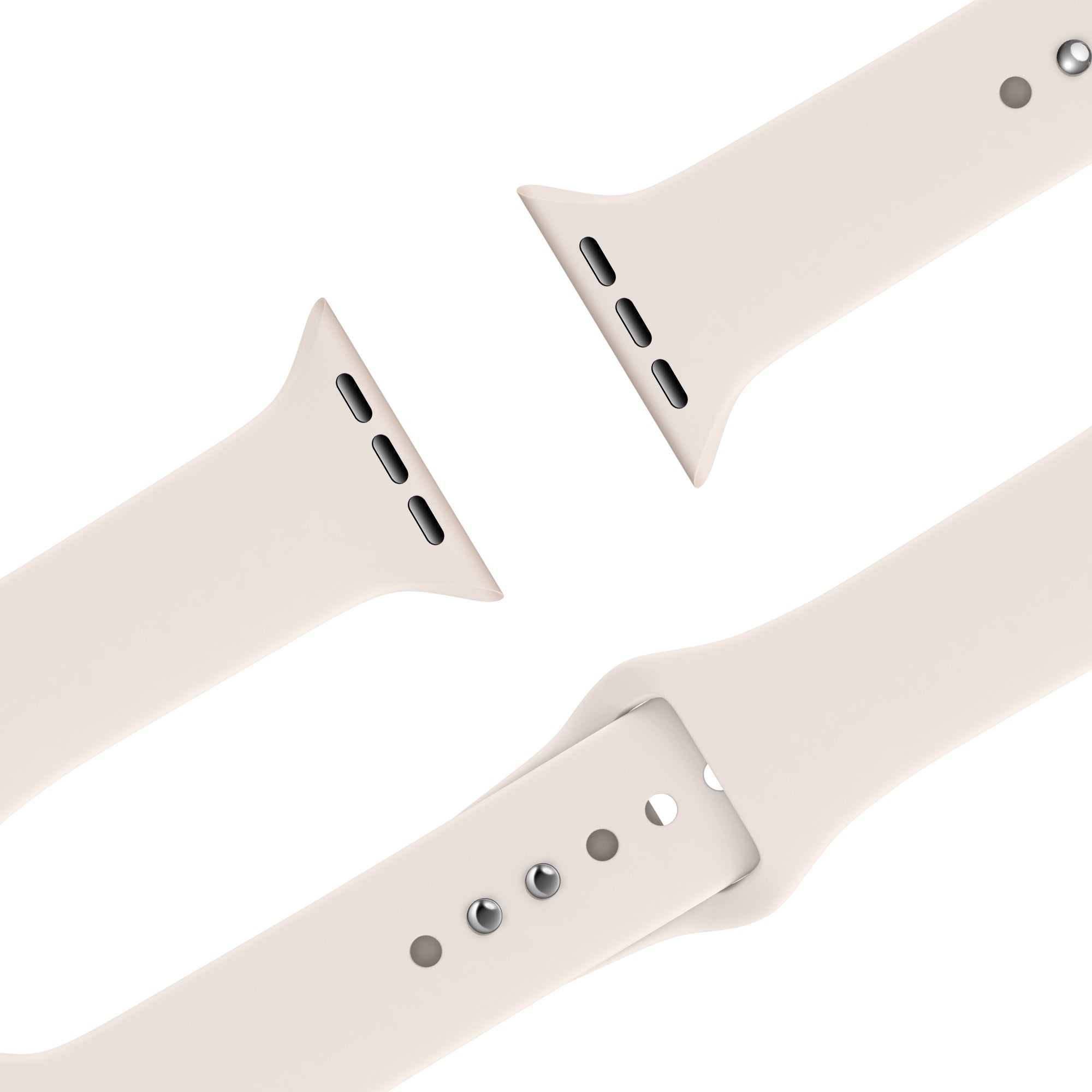 Bandz Apple Watch dual snap siliconen band (sterrenlicht)