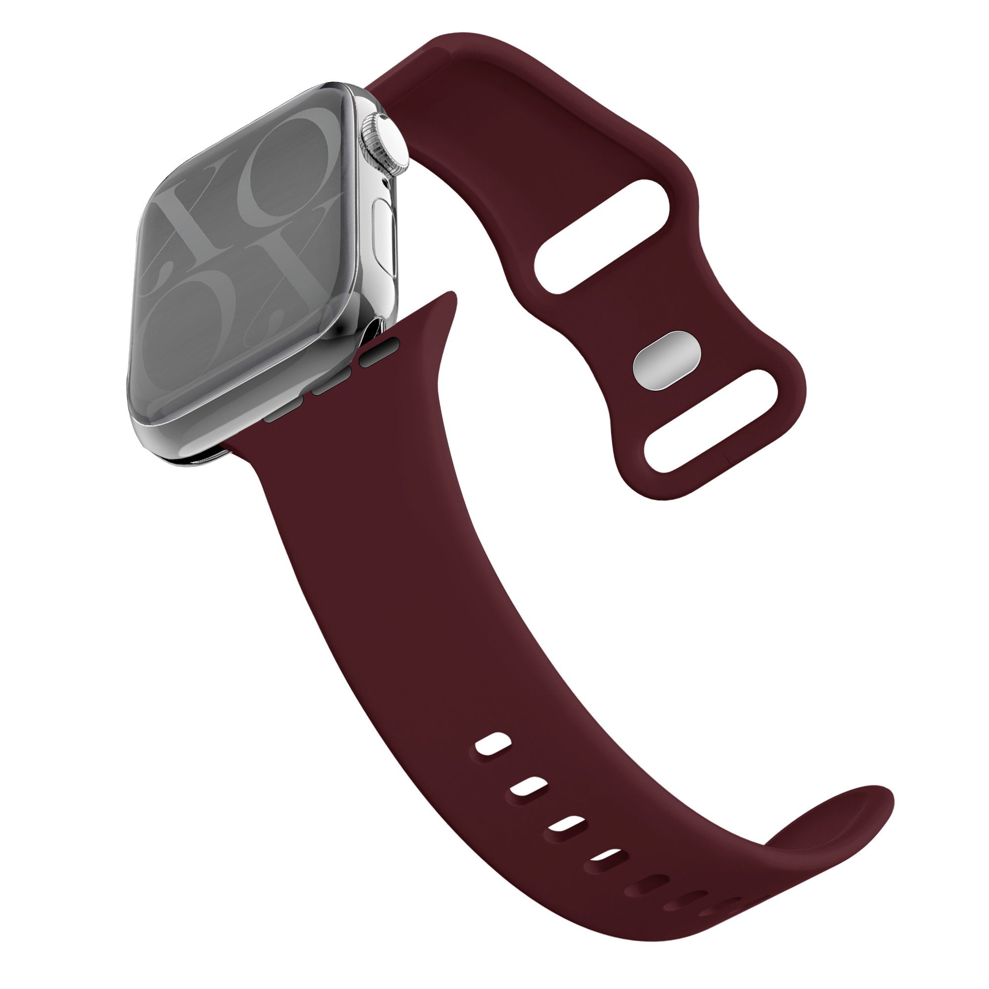 xoxo Wildhearts Apple Watch Silicone Strap (Burgundy)