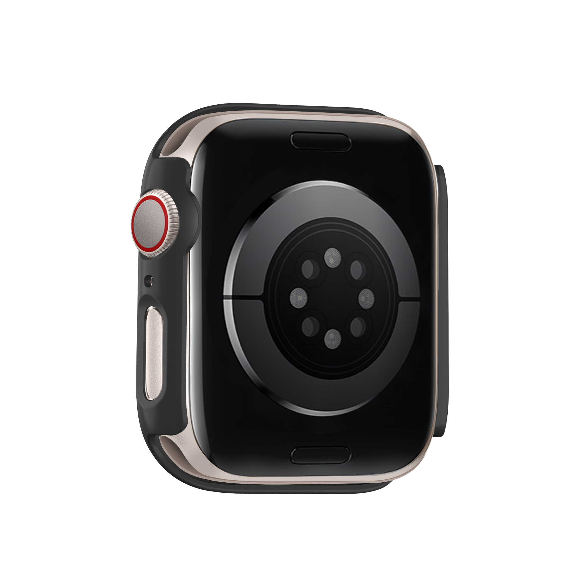 Bandz Apple Watch 10 - 46mm PC hoesje met glas (zwart)