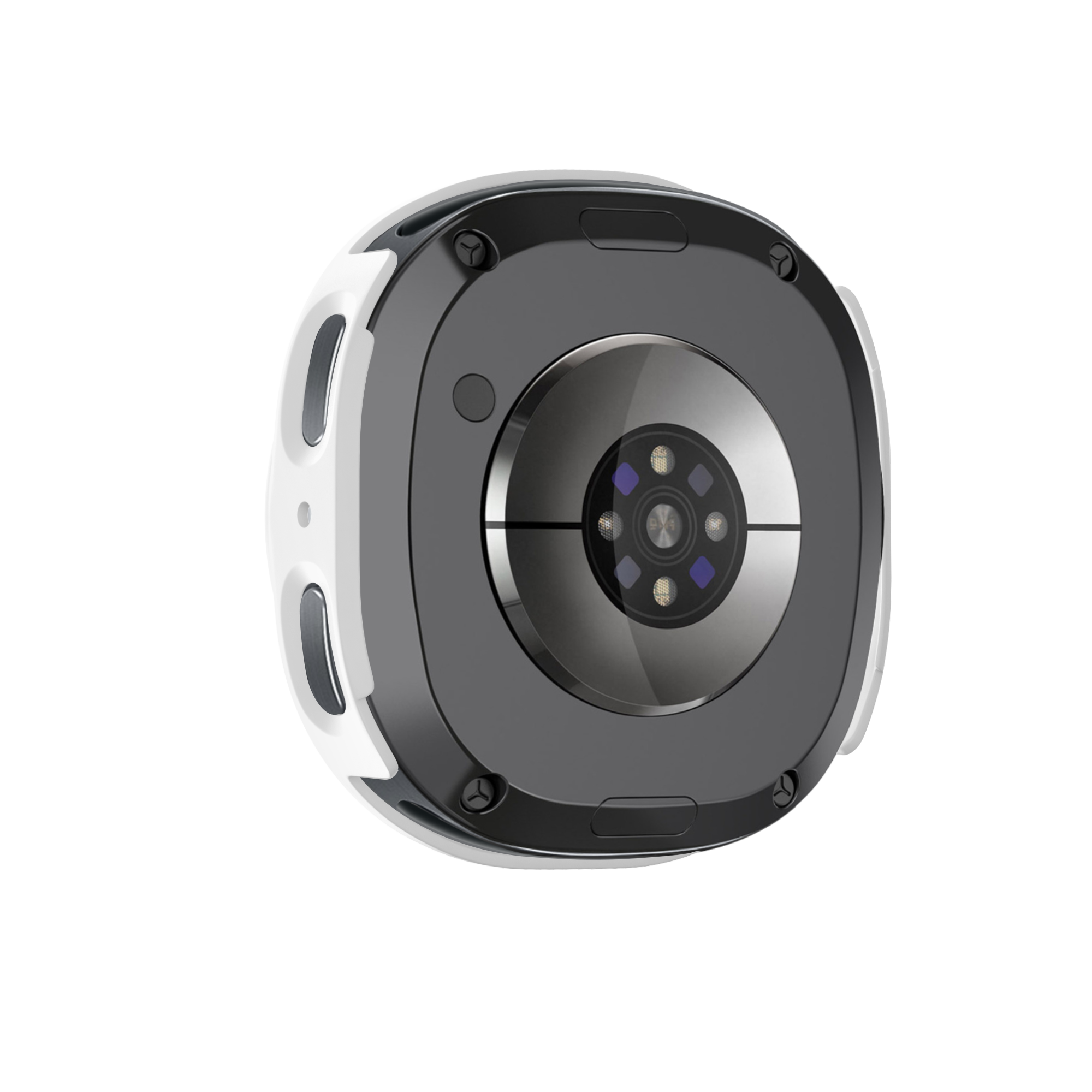 Bandz Samsung Galaxy Watch 8 - 44mm PC hoesje met glas (wit)