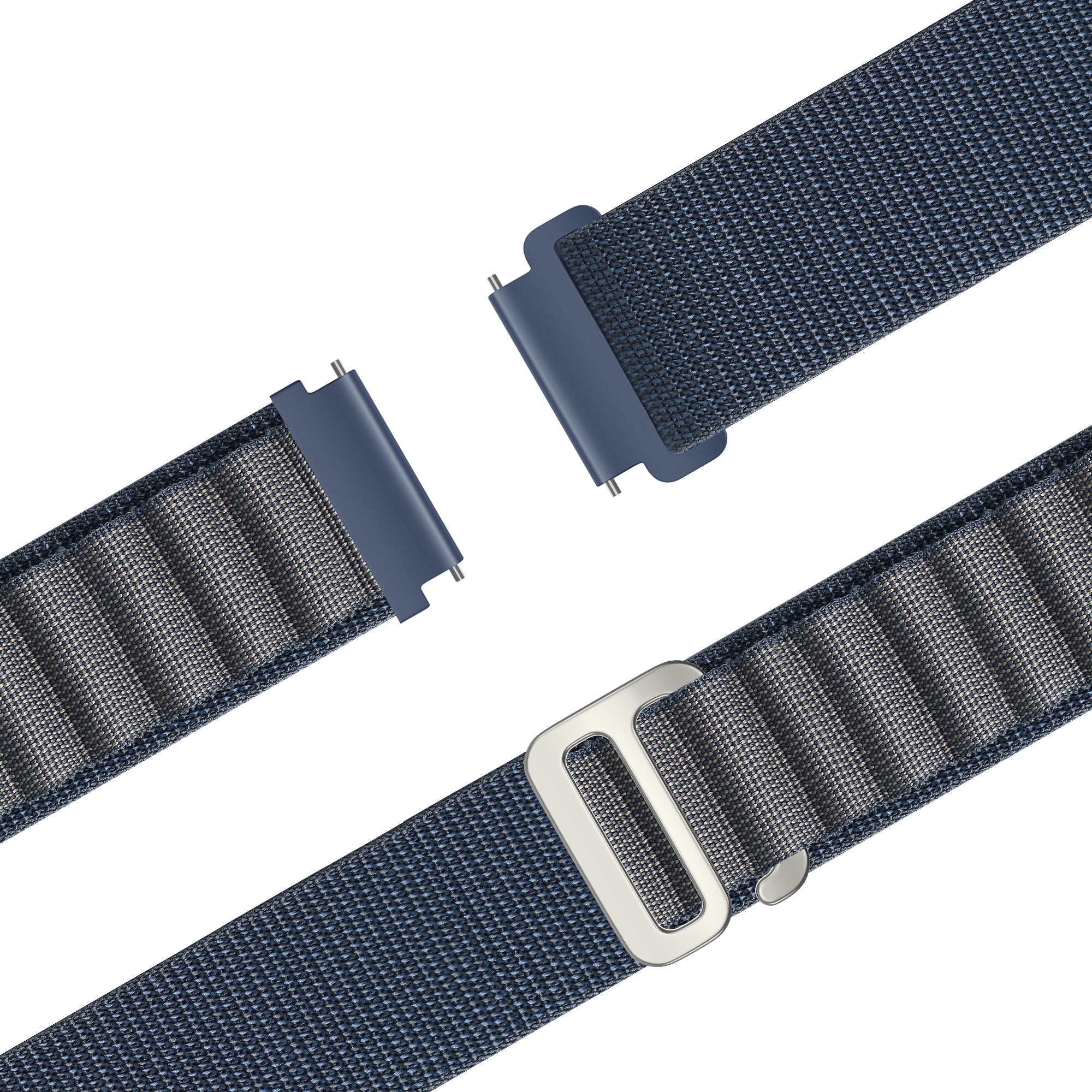 Bandz Xiaomi Amazfit GTS Alpine nylon band (grijsblauw)
