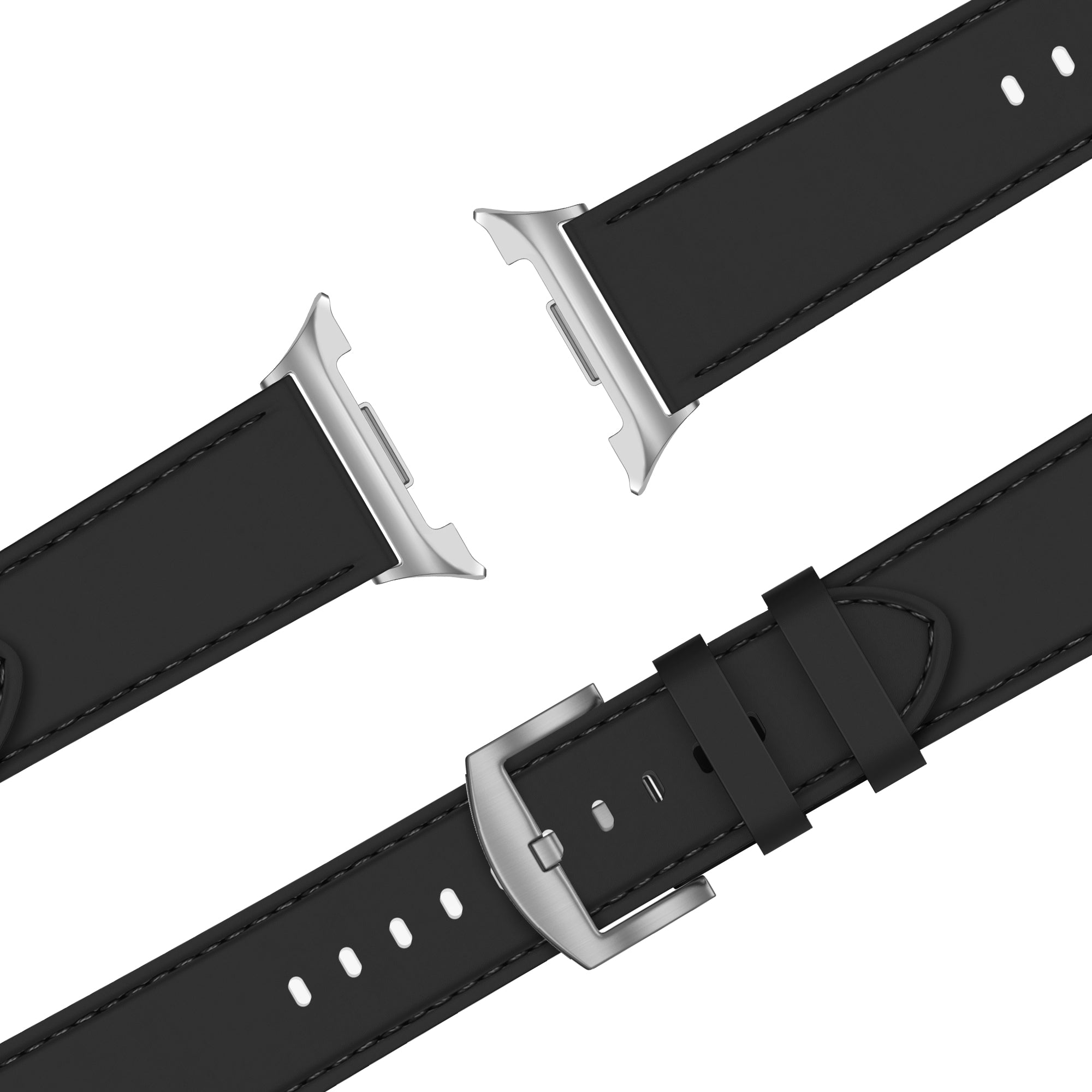 Bandz Samsung Galaxy Watch 8 - 44mm Leather Strap 'Classic' (Black)