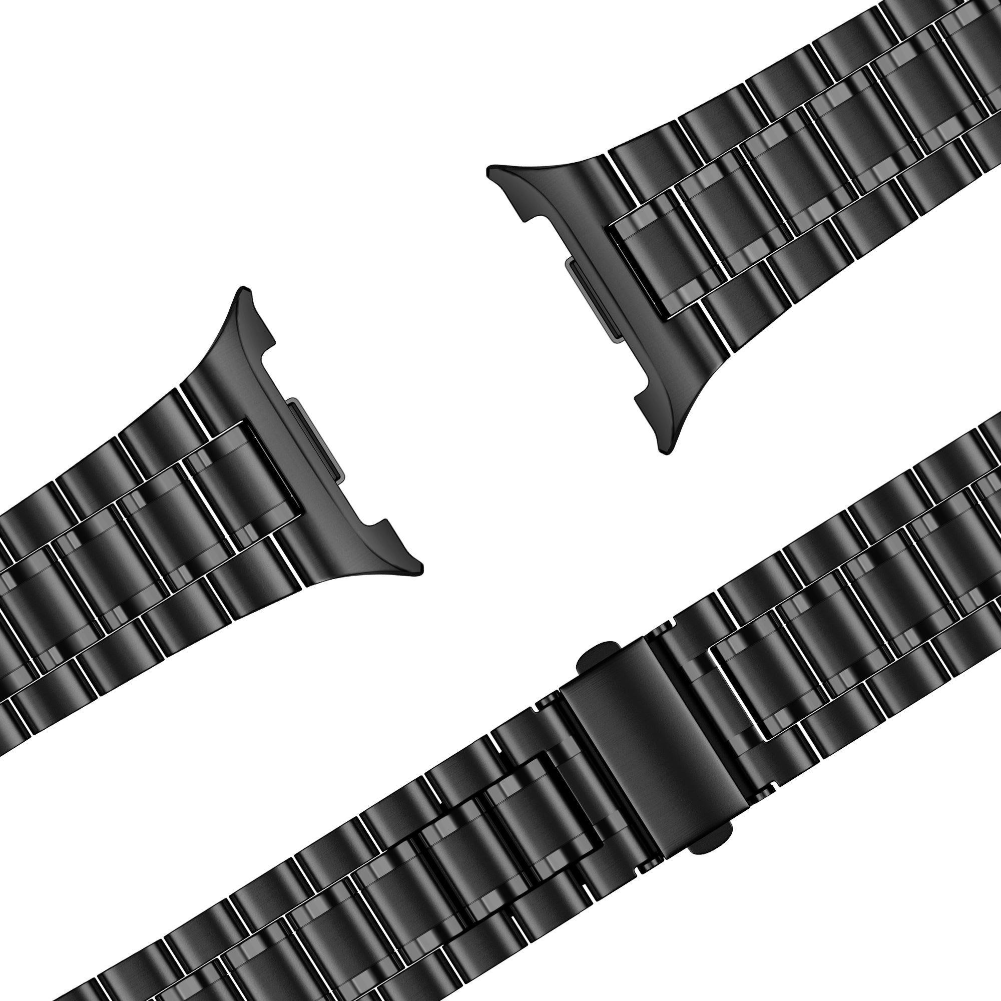 Bandz Samsung Galaxy Watch 8 - 44mm stalen band 'Deluxe' (zwart)