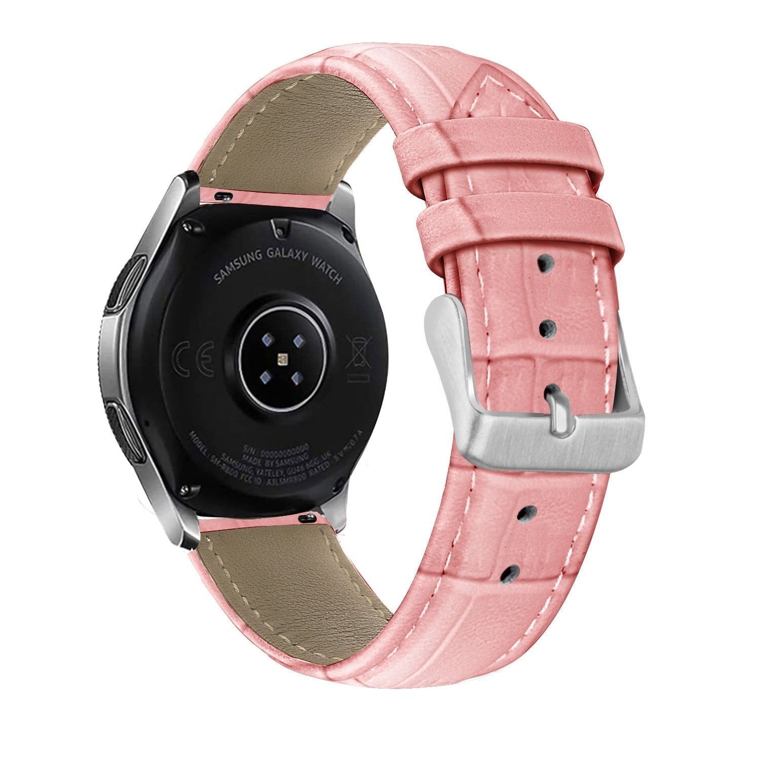 Withings Steel HR - 40mm leather crocodile grain bandje (zand roze)
