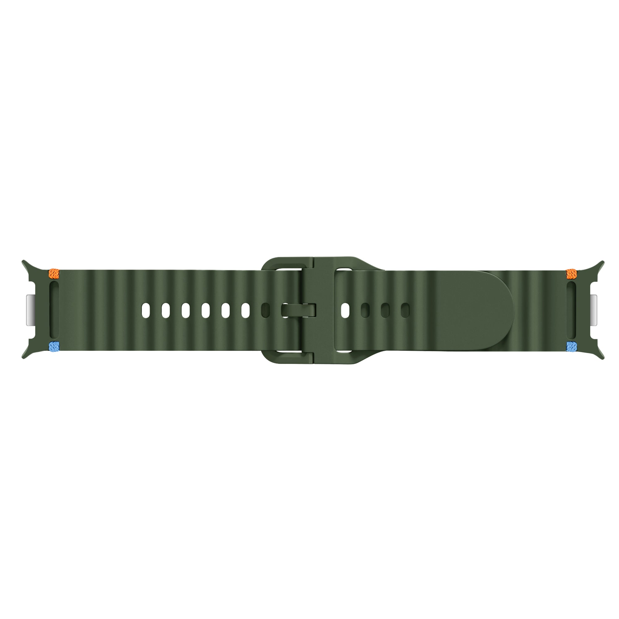 Samsung Galaxy Watch 8 Classic Wave Silicone Strap (Army Green)