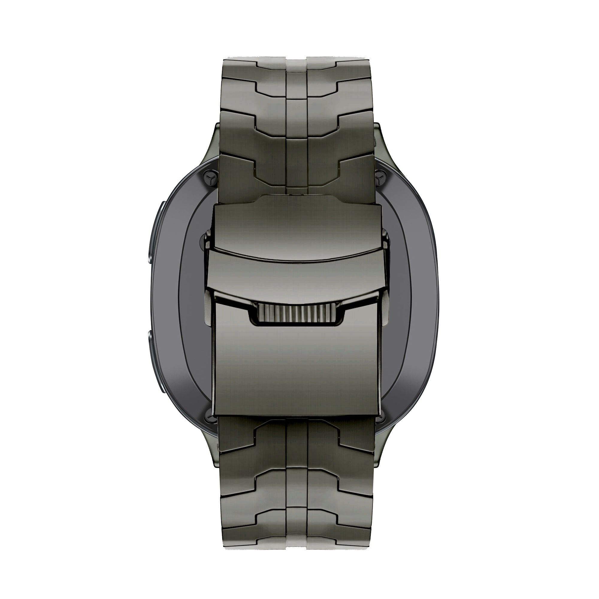 Bandz Samsung Galaxy Watch 8 - 44mm stalen band 'Iron' (grafiet)