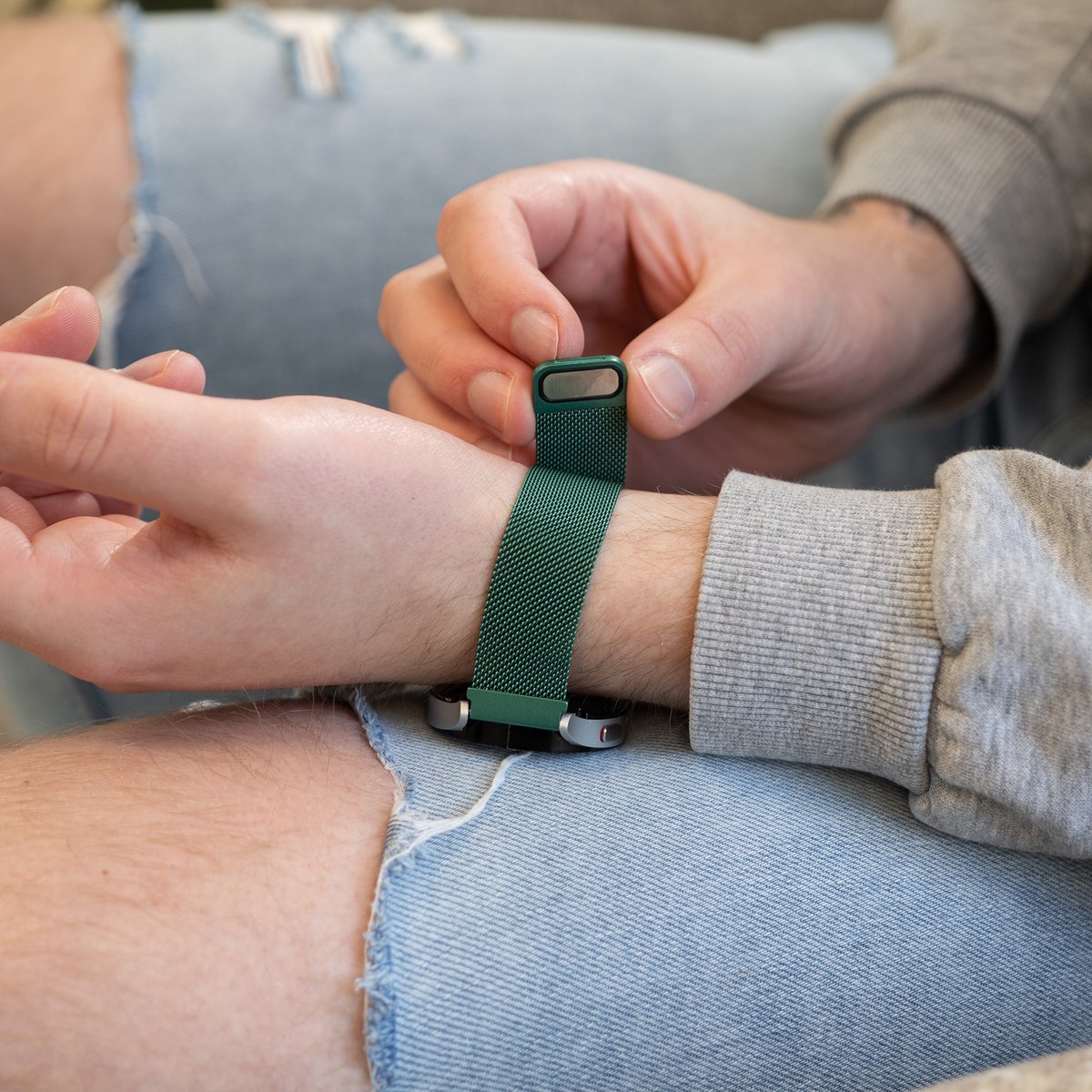 Samsung Galaxy Watch 6 Classic 43mm Milanese band (groen)