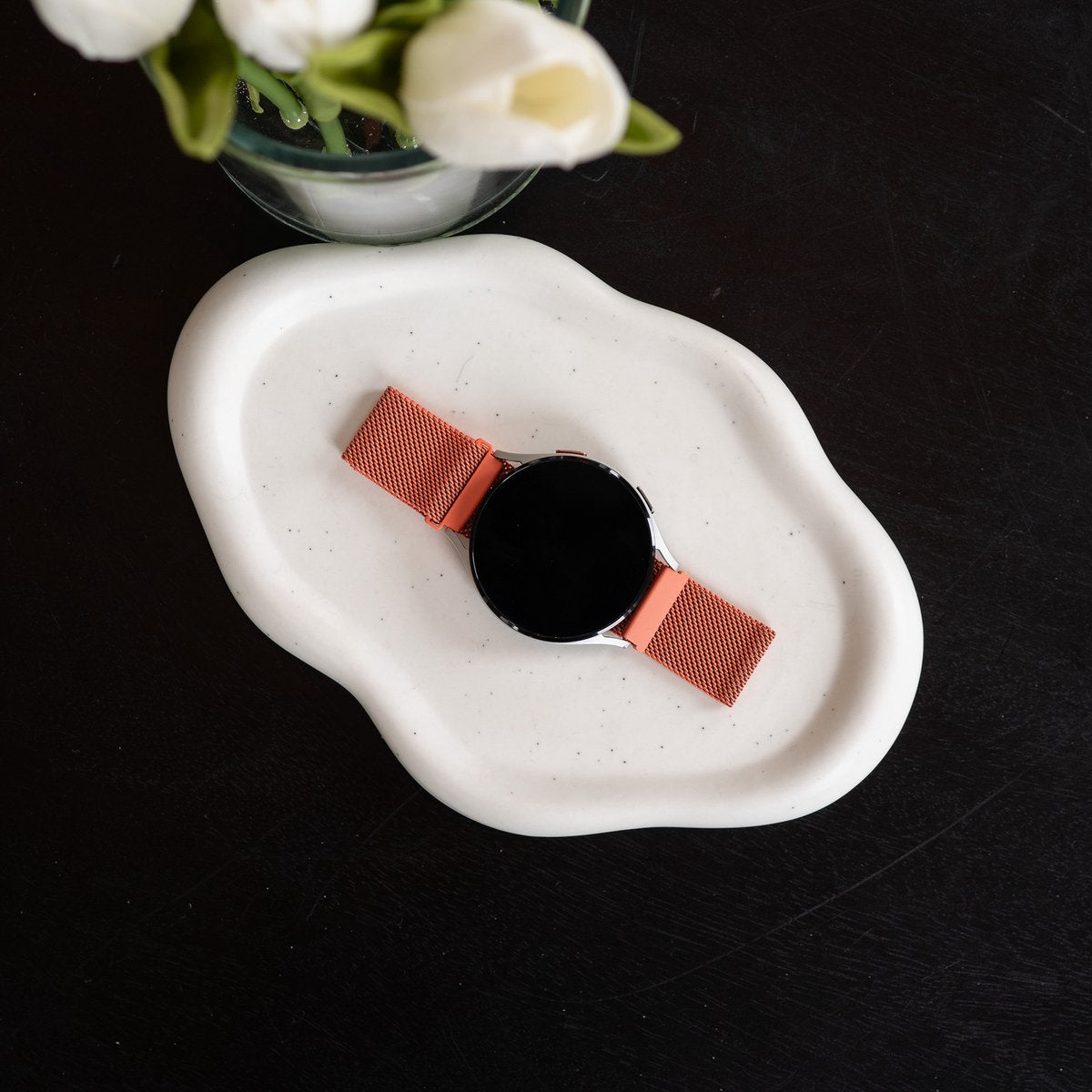 Samsung Galaxy Watch 6 - 44mm Milanese band (oranje)