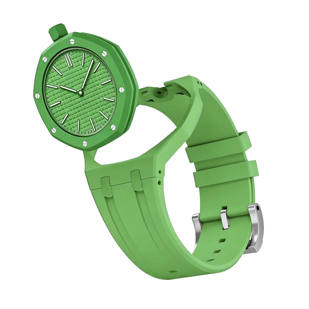 Swatch Royal Pop Siliconen band - 12 uur (donkergroen)