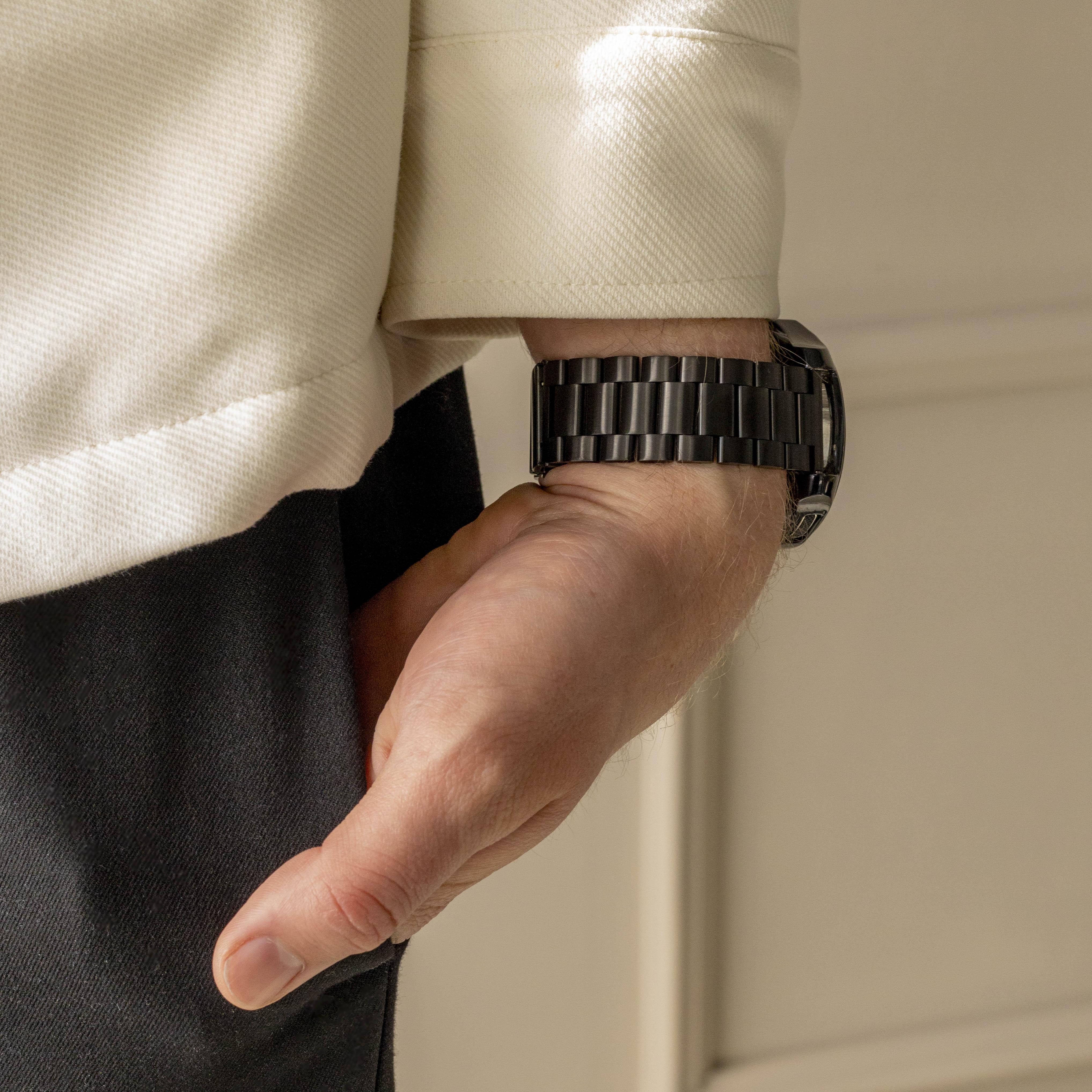 Huawei Watch GT stalen band (zwart)