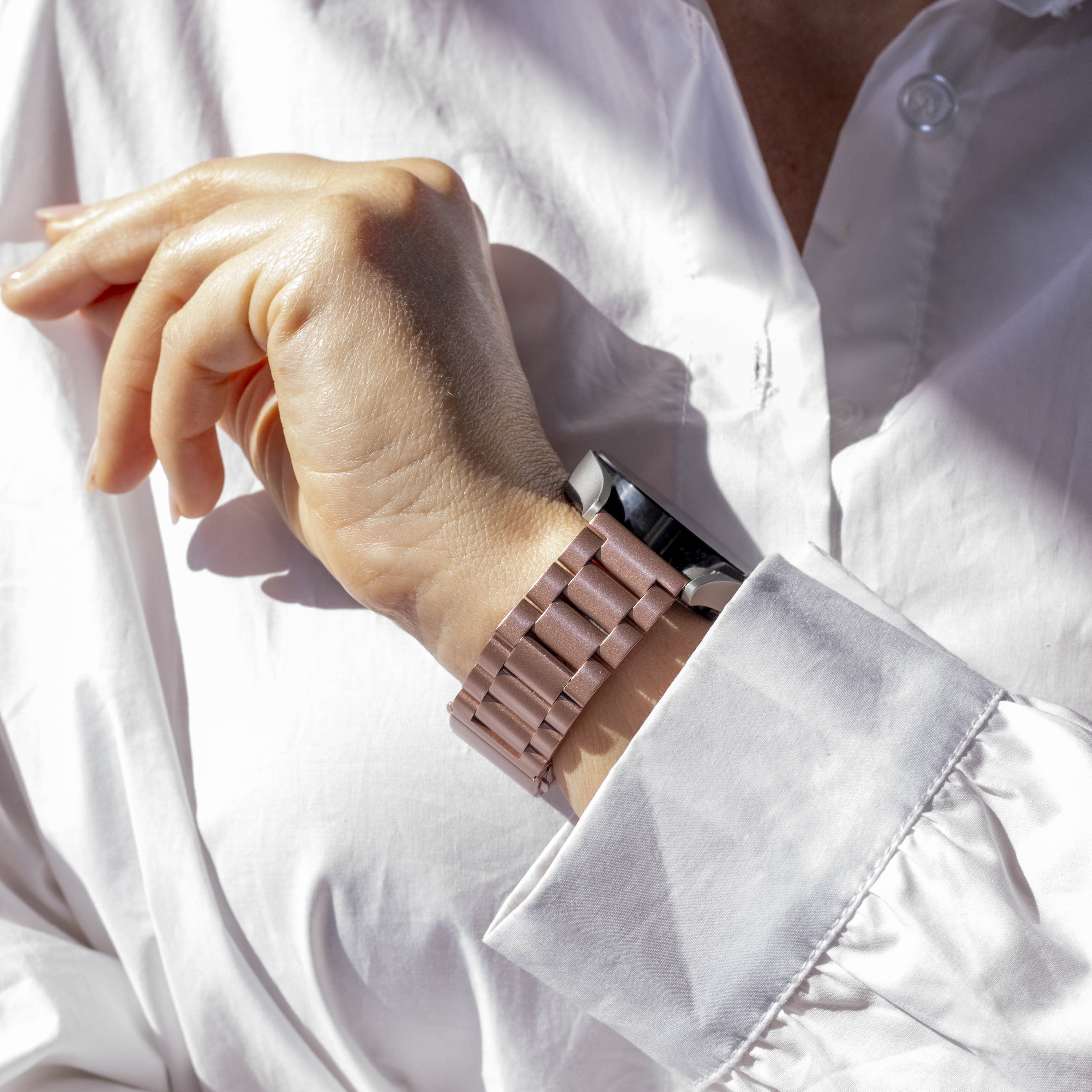 Samsung Galaxy Watch 5 - 44mm stalen band (roze)