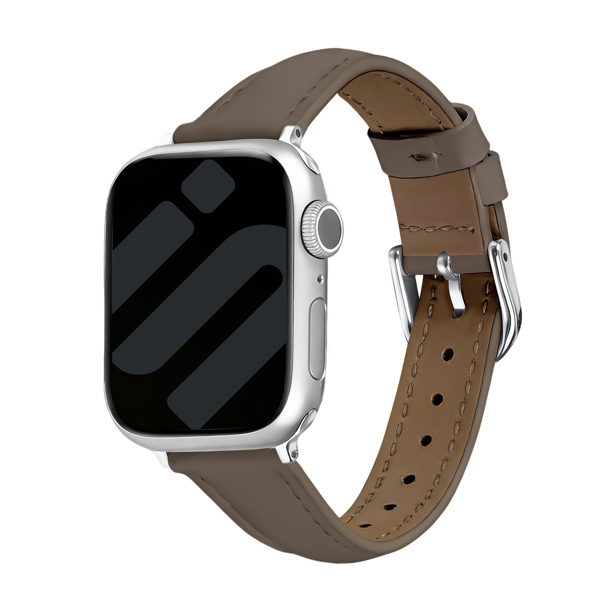 Apple Watch Slimfit Leather Strap (Dark Brrown)