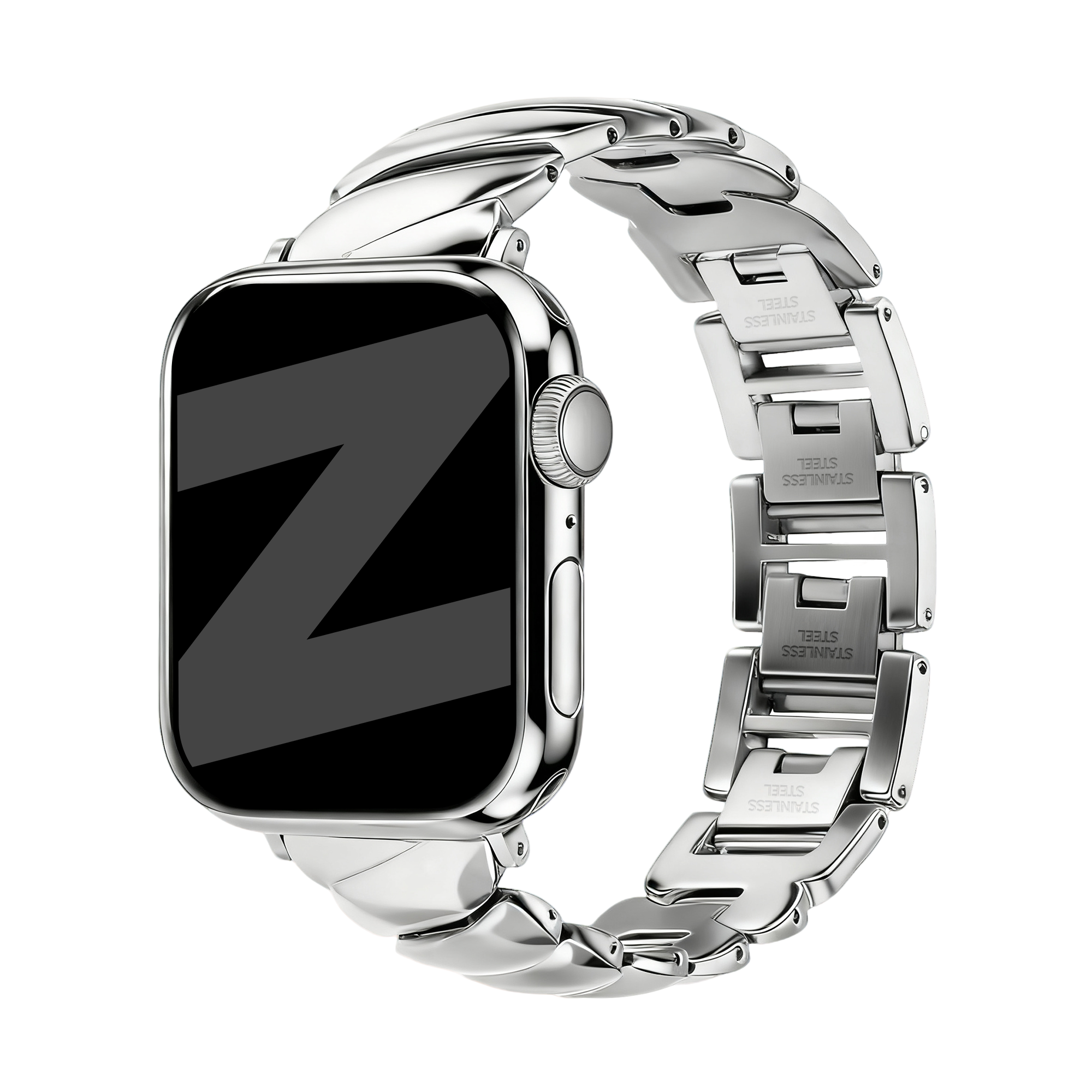 Bandz Apple Watch luxe metalen band 'Twisted' (zilver)
