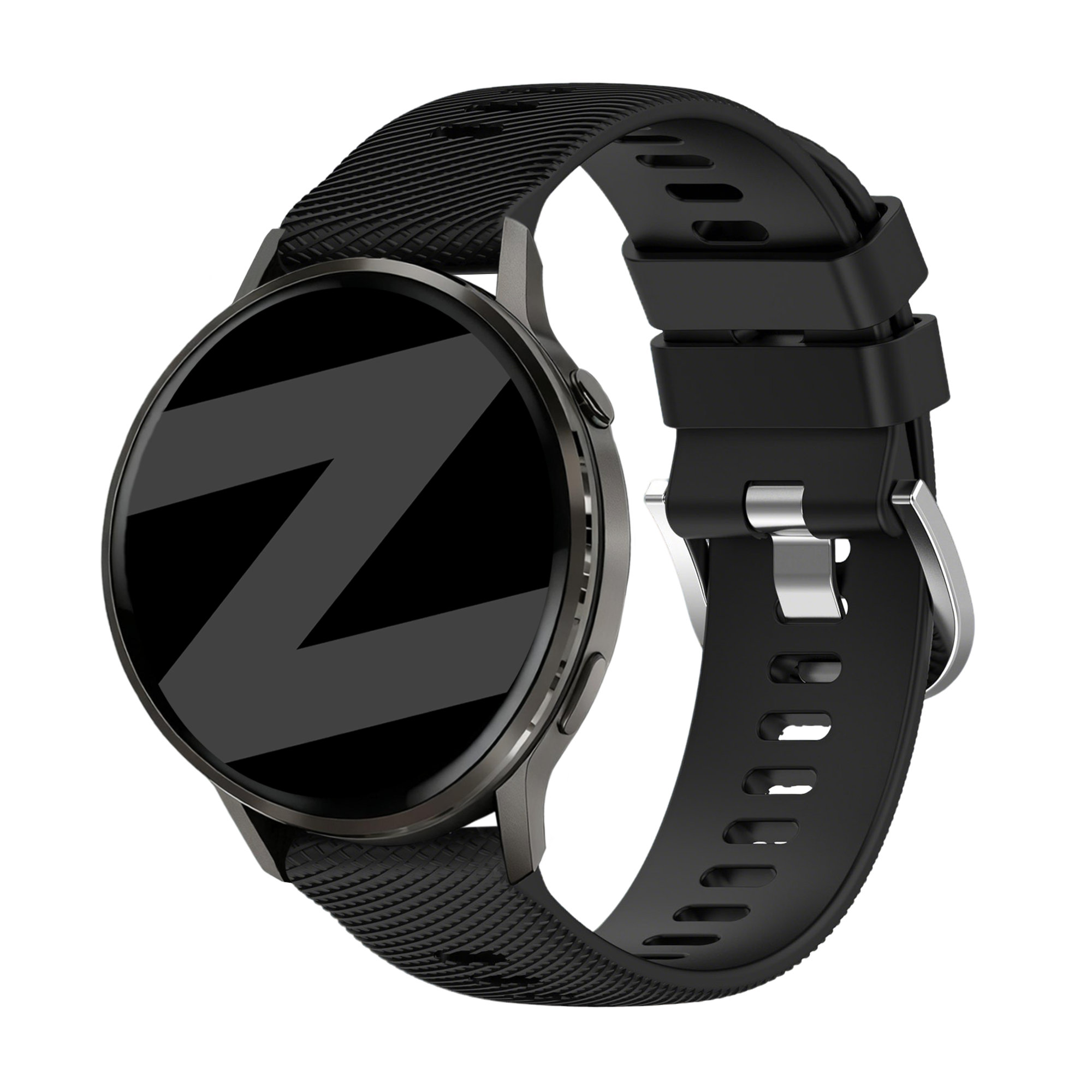 Bandz Garmin Venu 2s siliconen band 'Deluxe' (zwart)