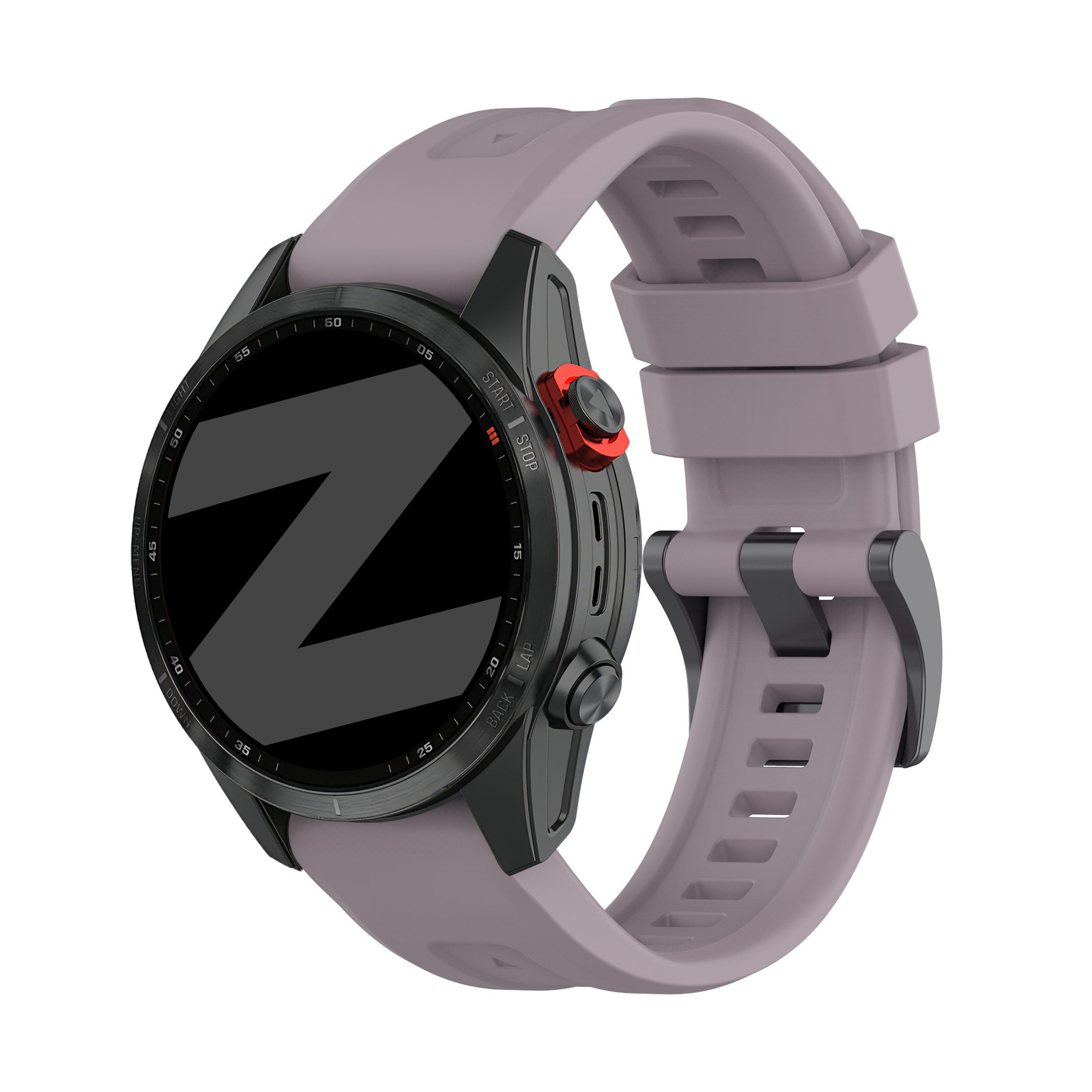 Bandz Garmin Descent Mk3(i) - 43mm siliconen band 'Classic' (lavendel grijs)
