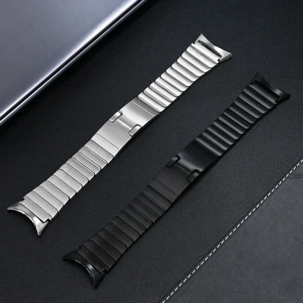 Google Pixel Watch 4 - 45mm Premium Metal Link Strap (Silver)