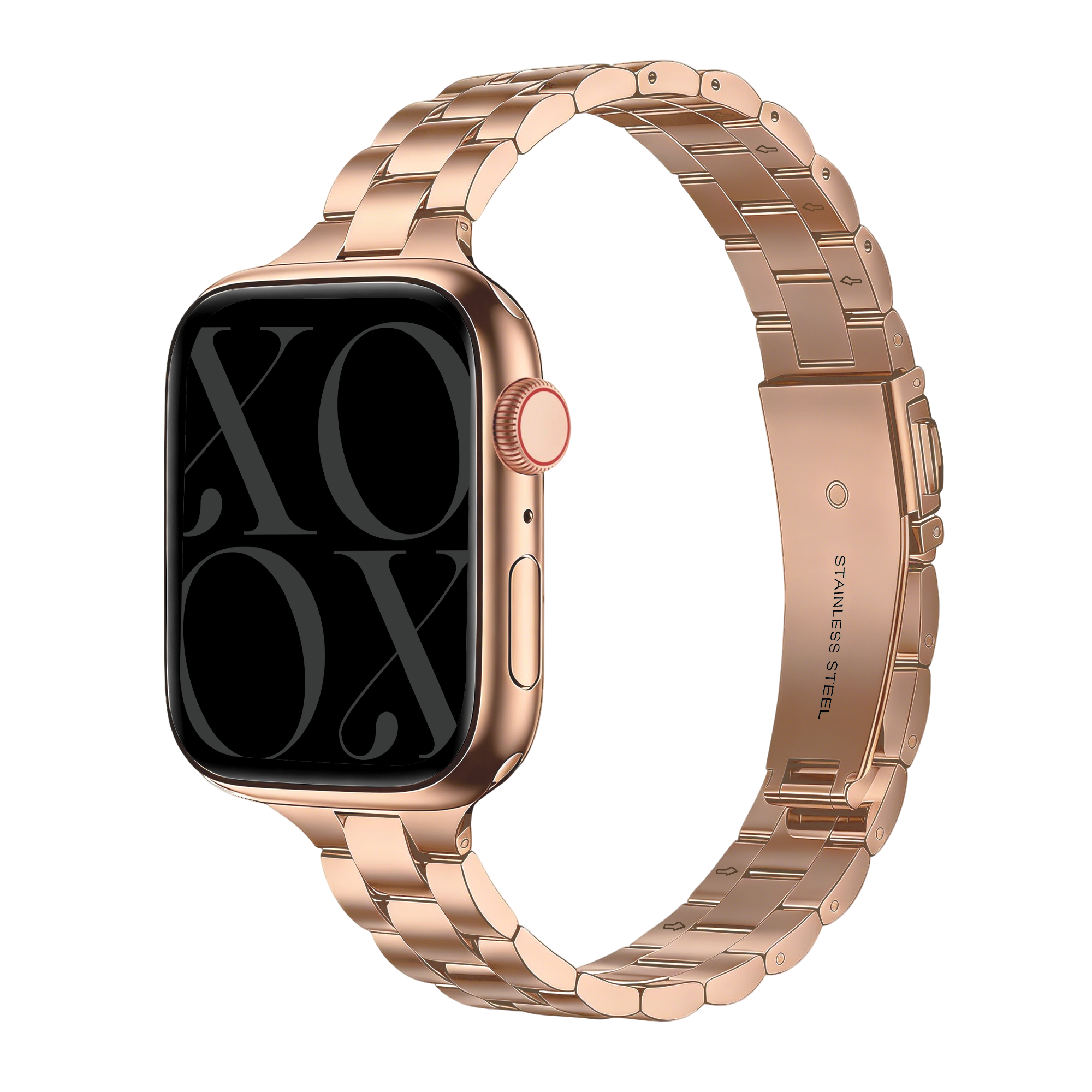 xoxo Wildhearts Apple Watch fijn stalen bandje (roségoud)