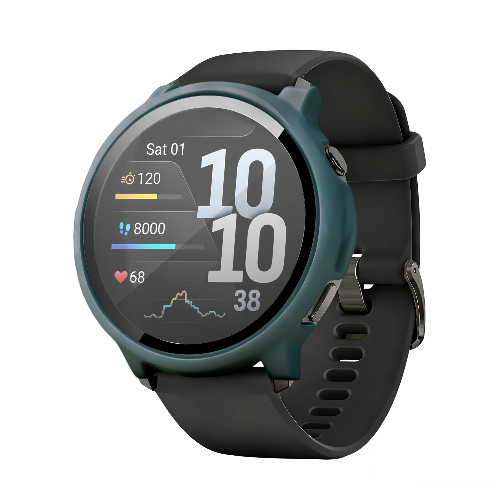 Bandz Garmin Venu 4 - 45mm PC hoesje met glas (groen)