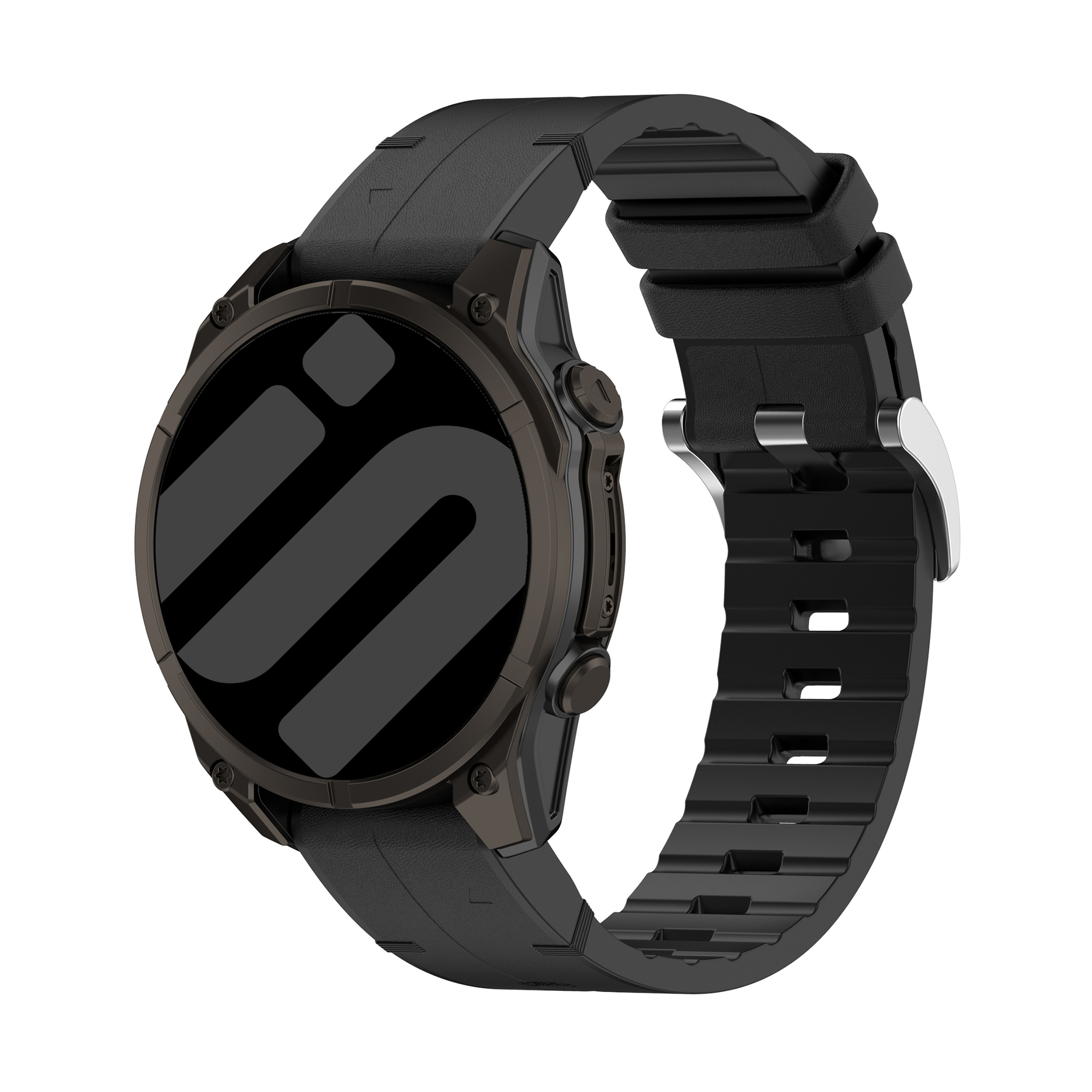 Garmin Approach S62 Leather Hybrid Strap (Black)