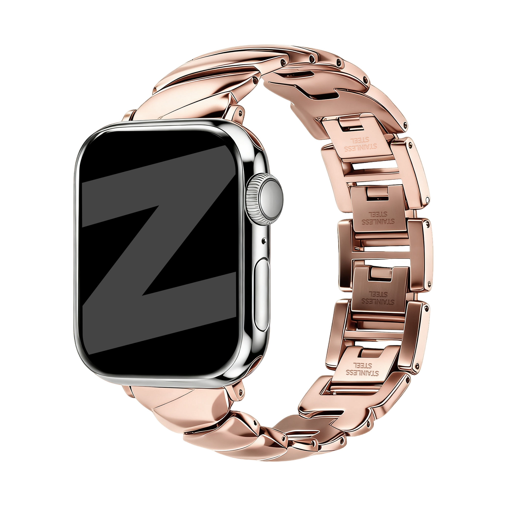 Bandz Apple Watch luxe metalen band 'Twisted' (rosé goud)