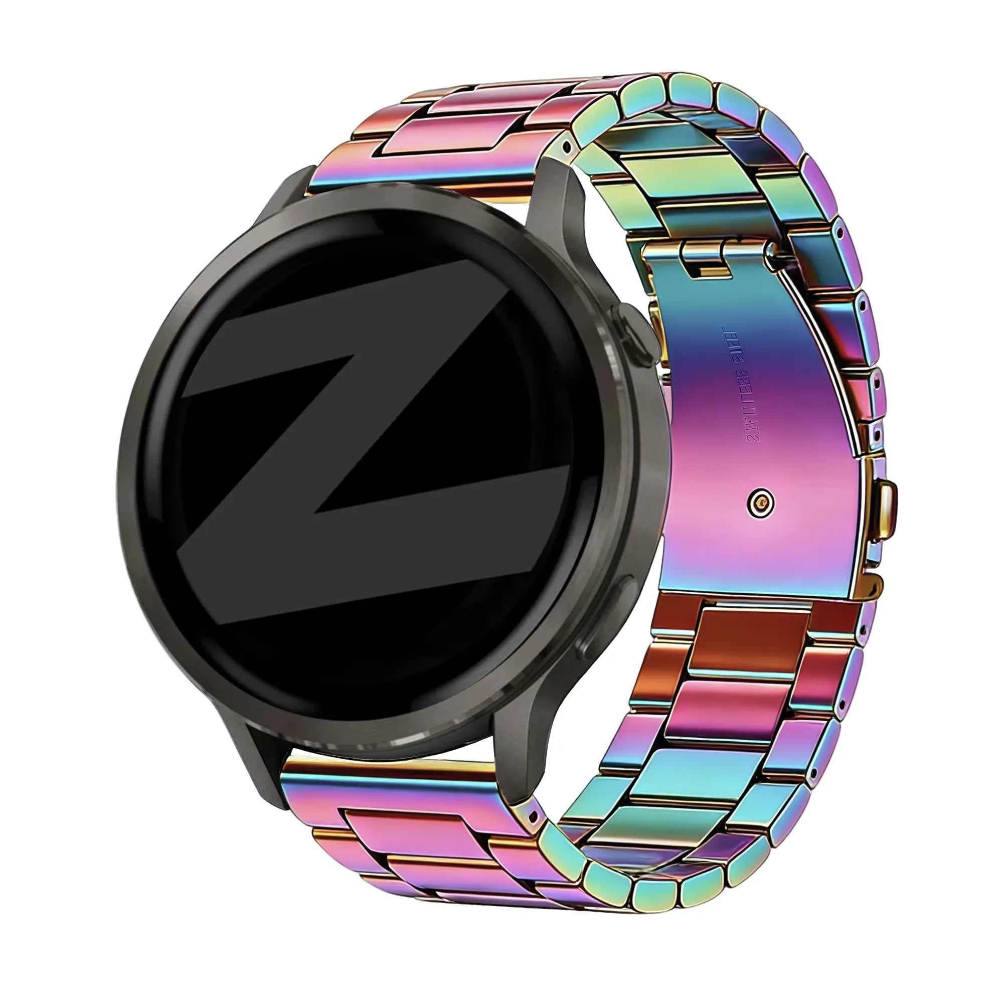 Bandz Garmin Forerunner 70 stalen band 'Classic' (regenboog)