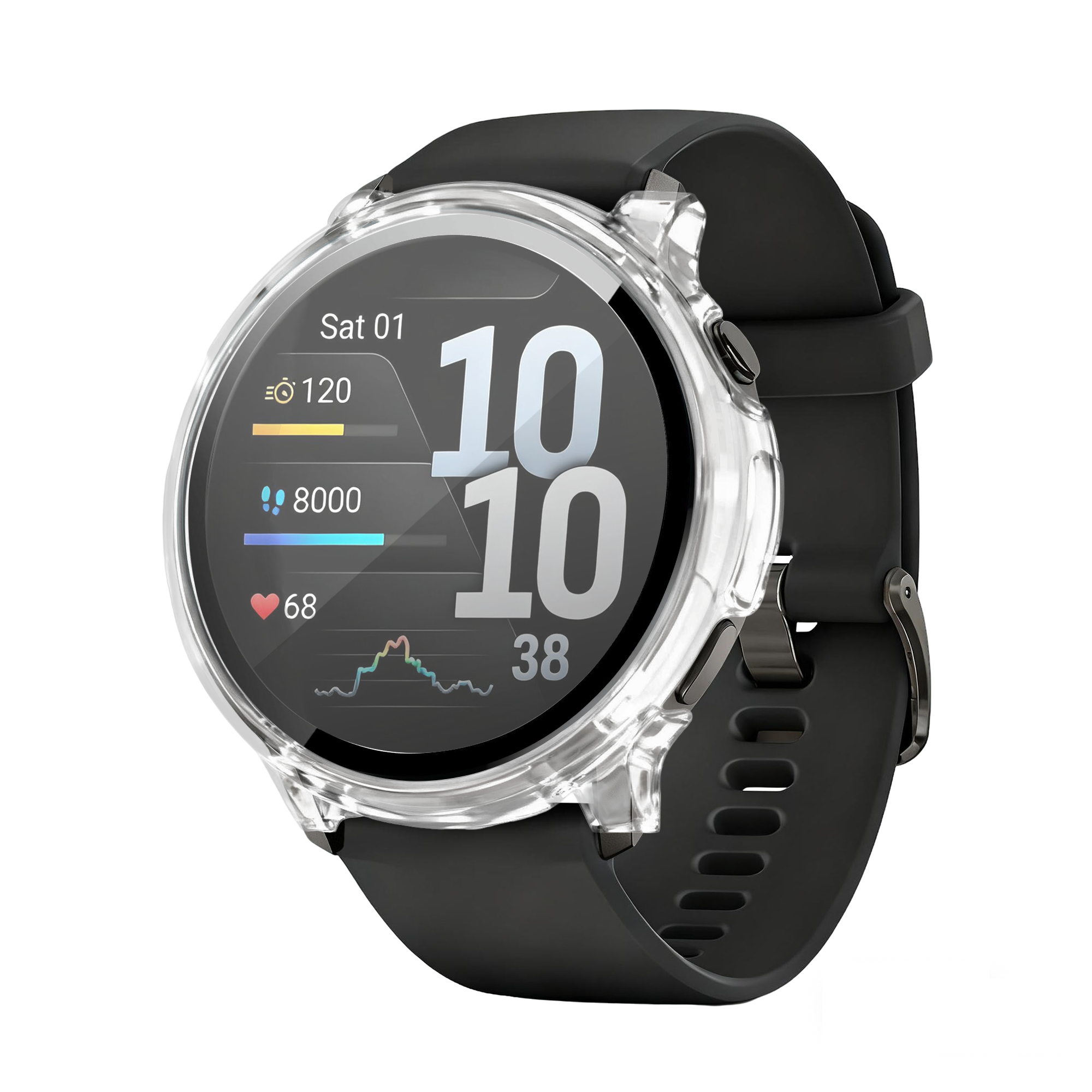 Bandz Garmin Venu 4 - 45mm PC hoesje met glas (transparant)